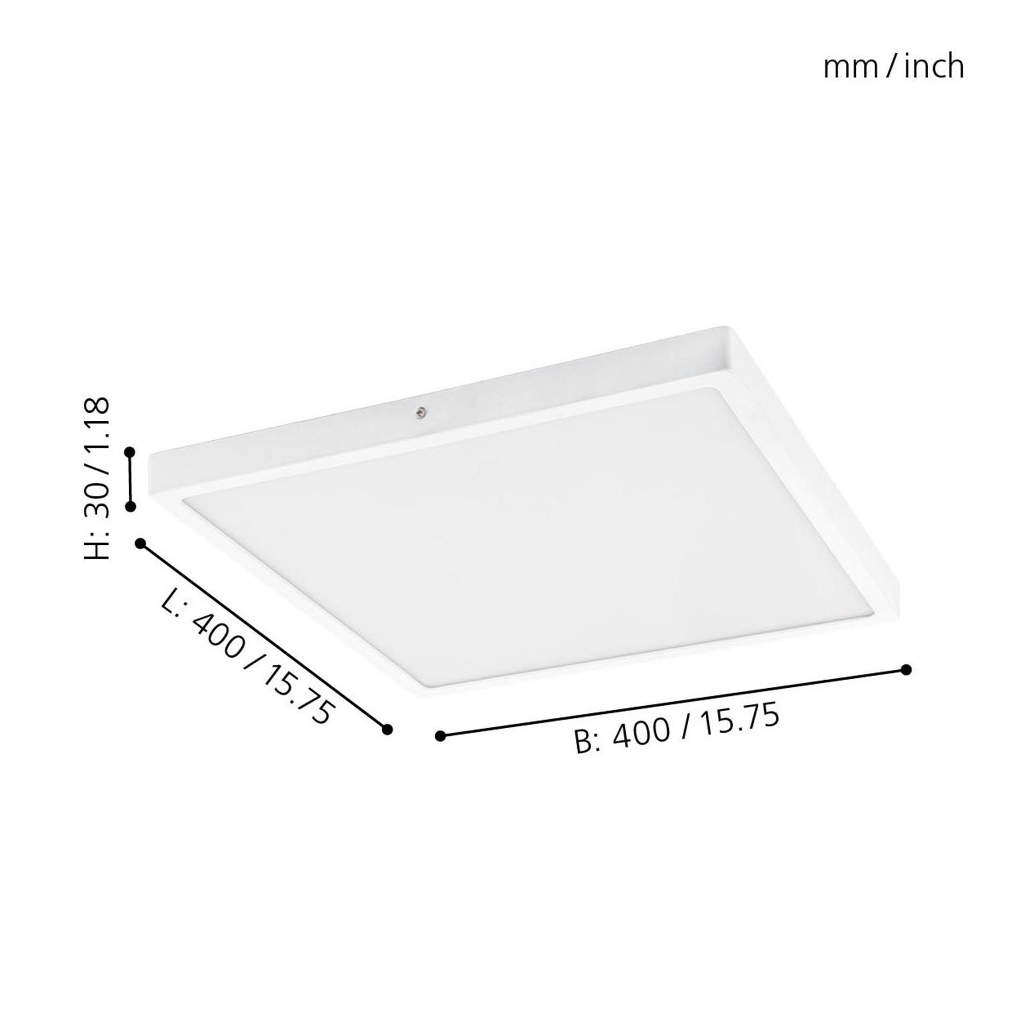 Plafonnier LED FUEVA 1 blanc 40x40cm