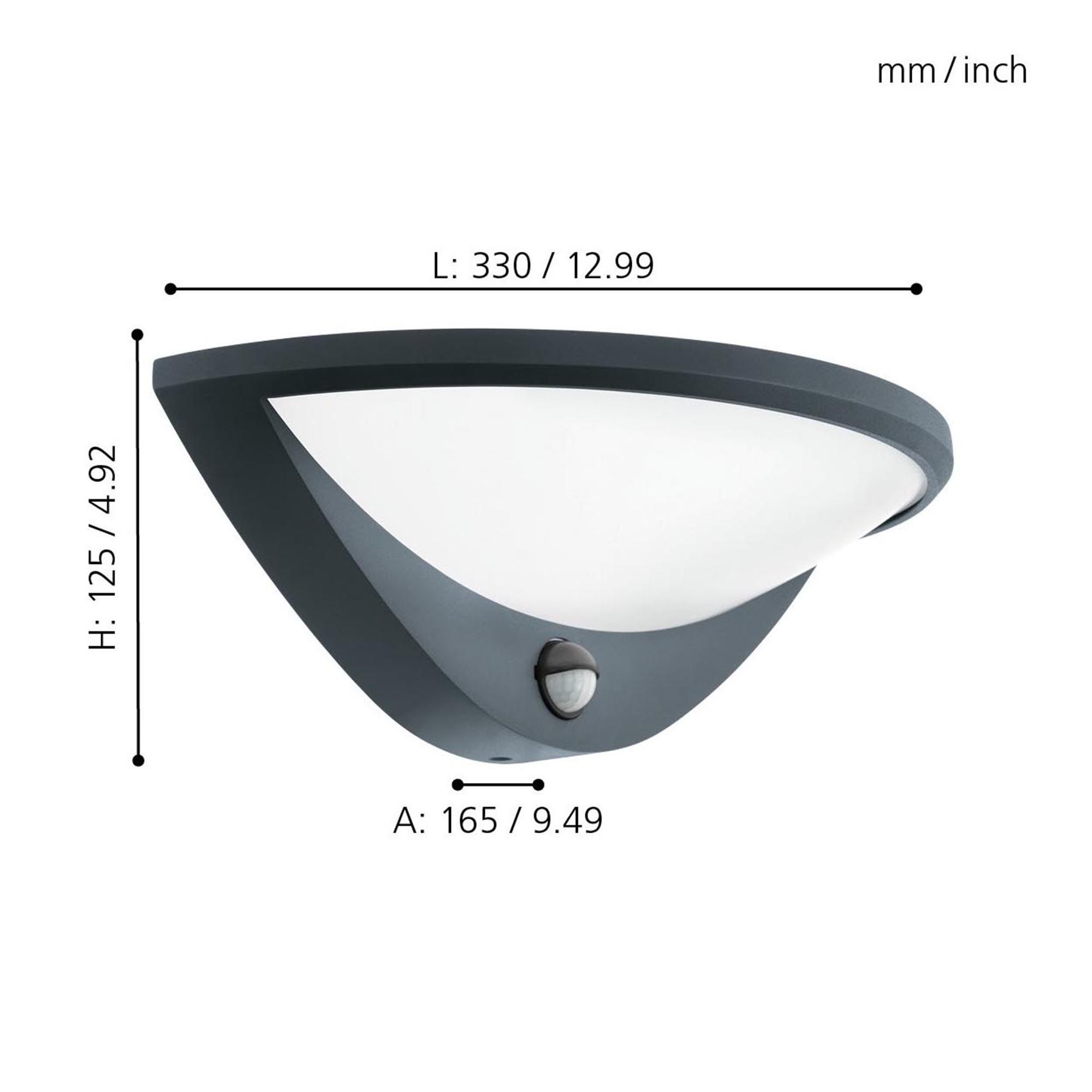 Applique extérieure BELCREDA anthracite H12,5cm