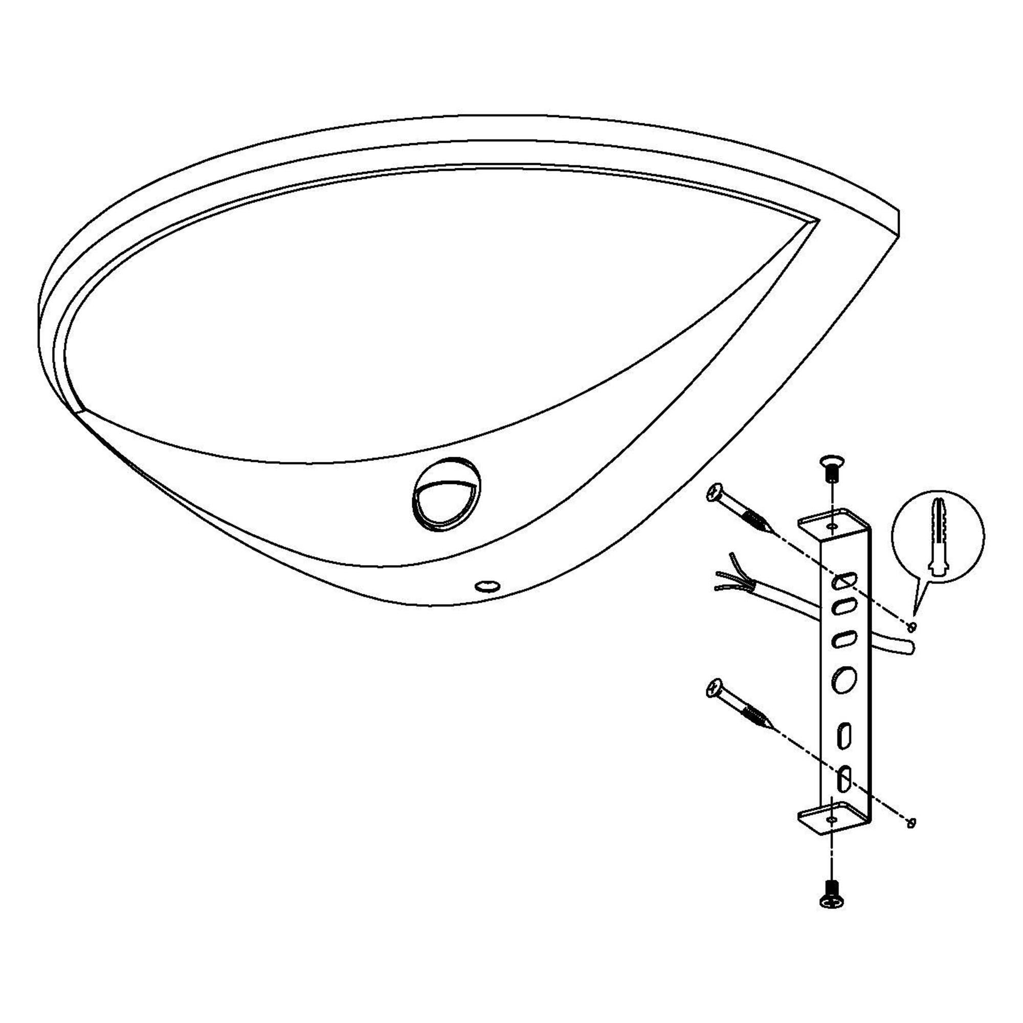Applique extérieure BELCREDA anthracite H12,5cm