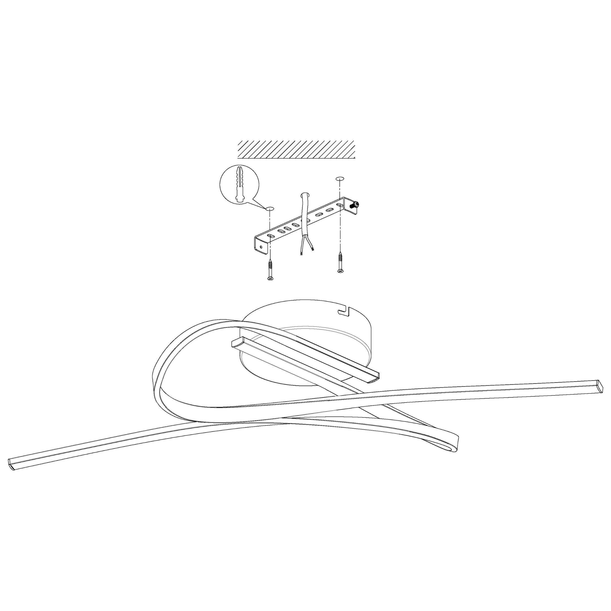Plafonnier LED PALOZZA rose Ø31,5cm