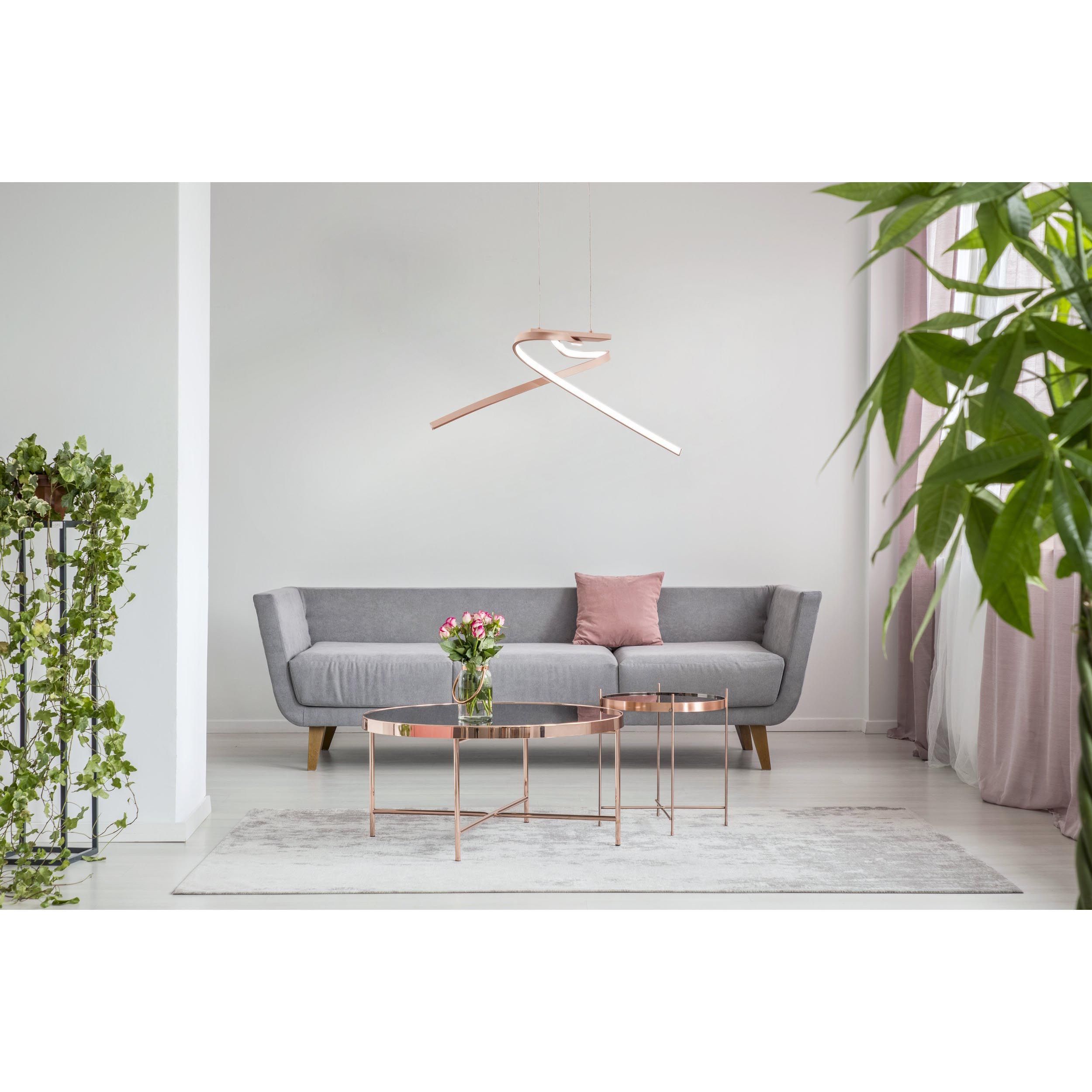 Suspension LED PALOZZA rose Ø31,5cm