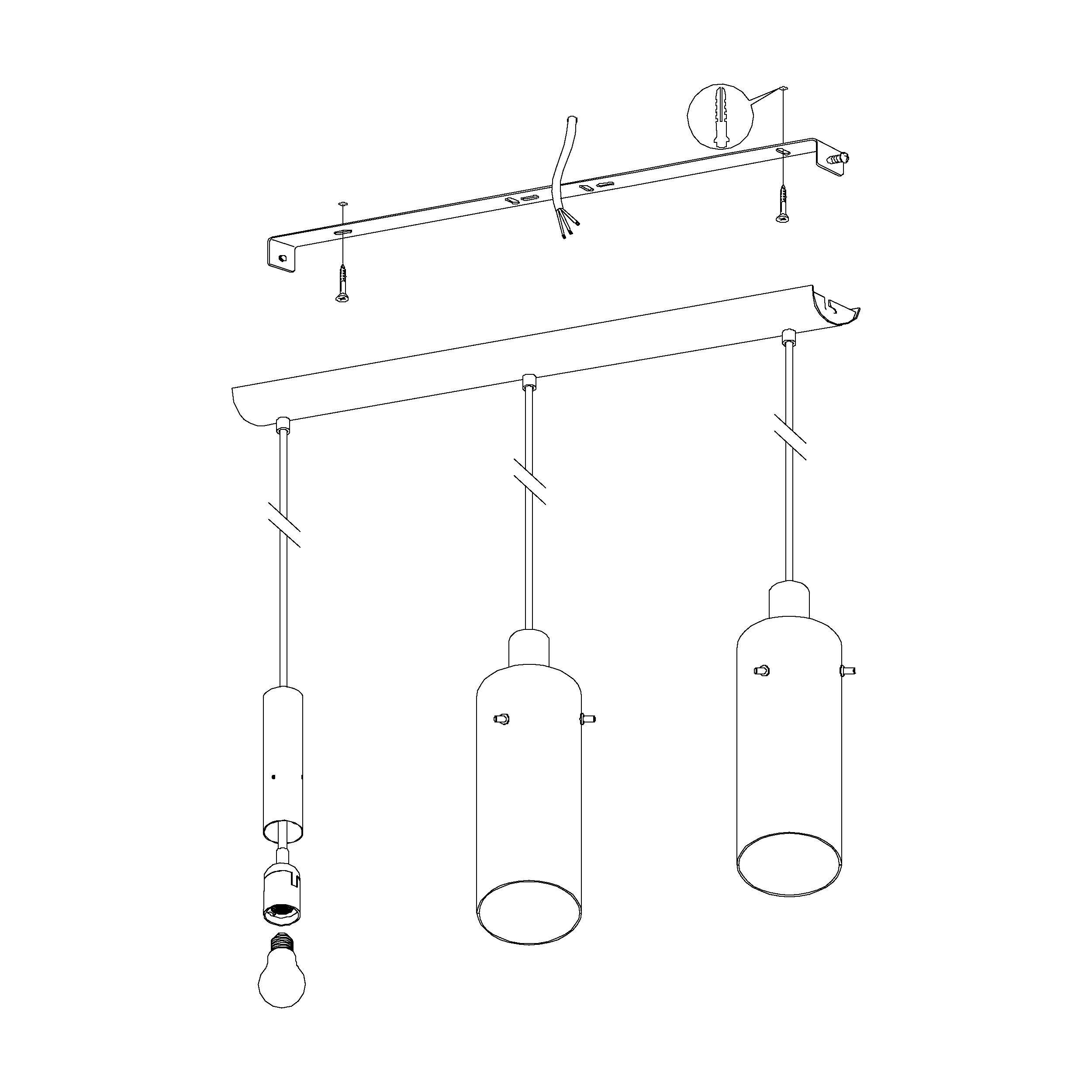 Suspension MONTEFINO transparent L73cm