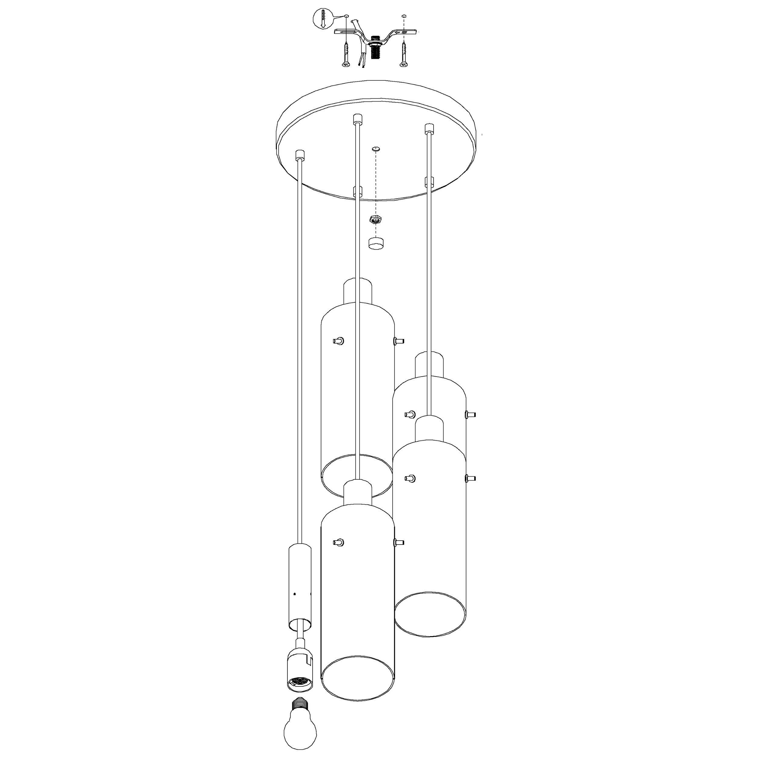 Suspension MONTEFINO transparent Ø35cm