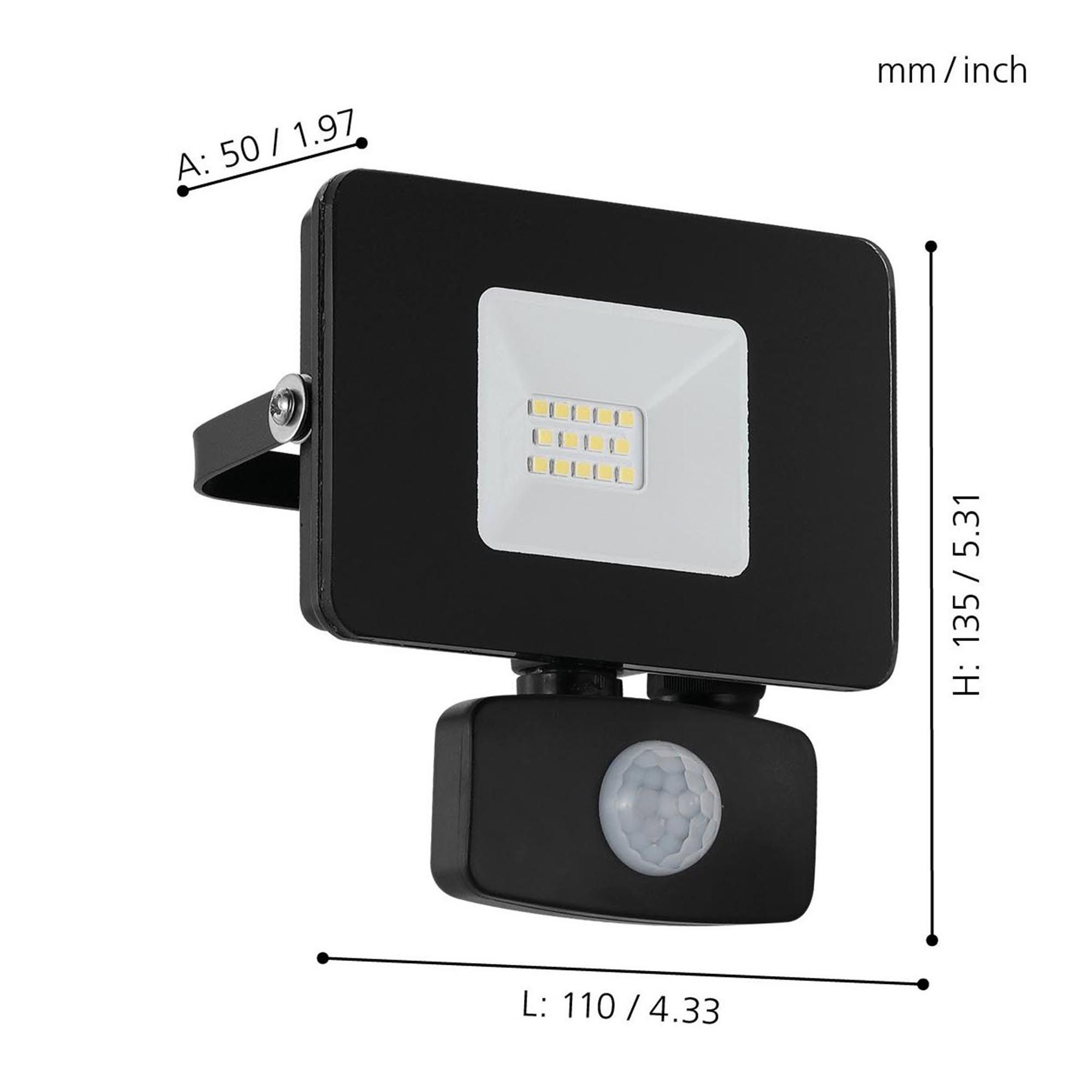 Projecteur extérieur LED FAEDO 3 noir H14cm