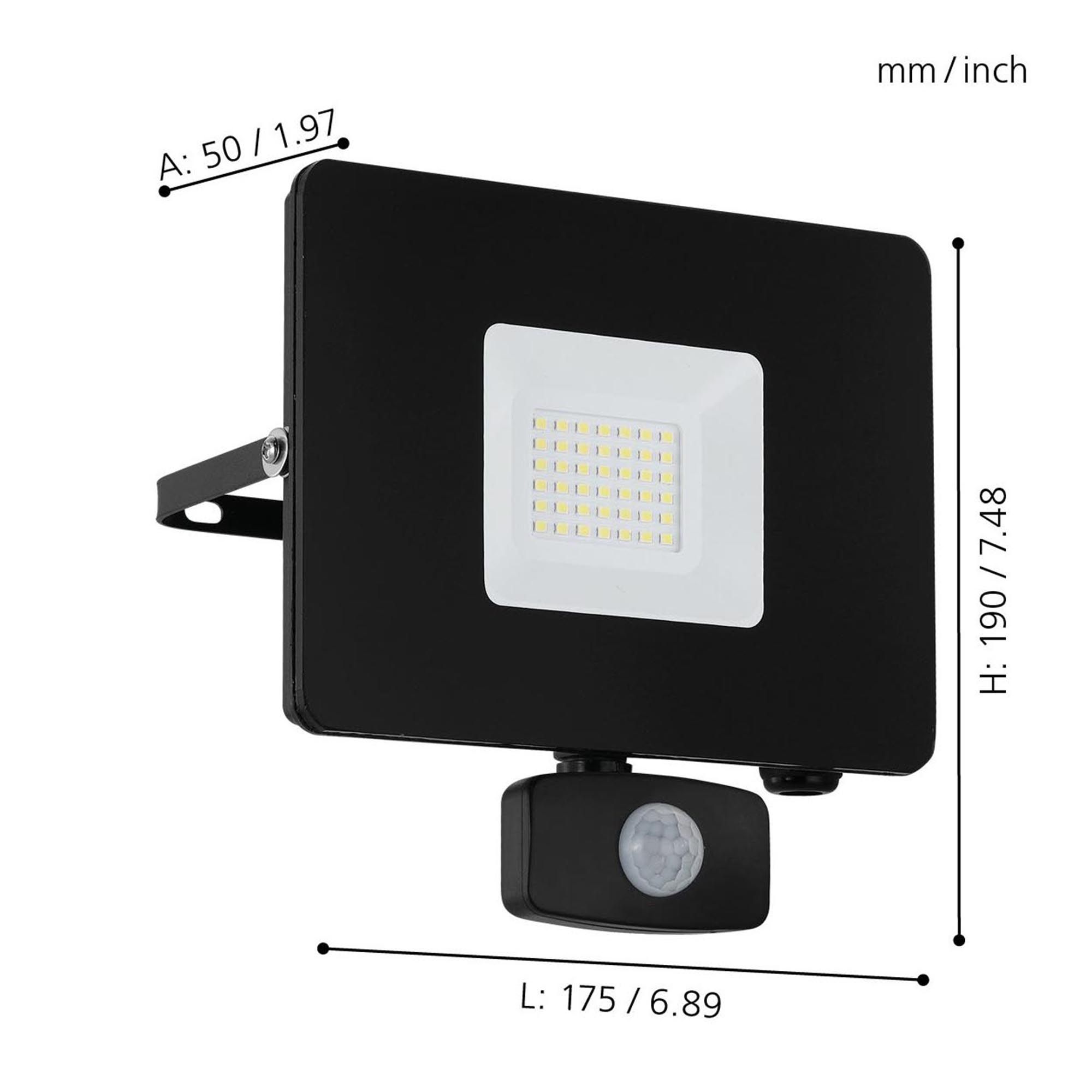 Projecteur extérieur LED FAEDO 3 noir H19cm