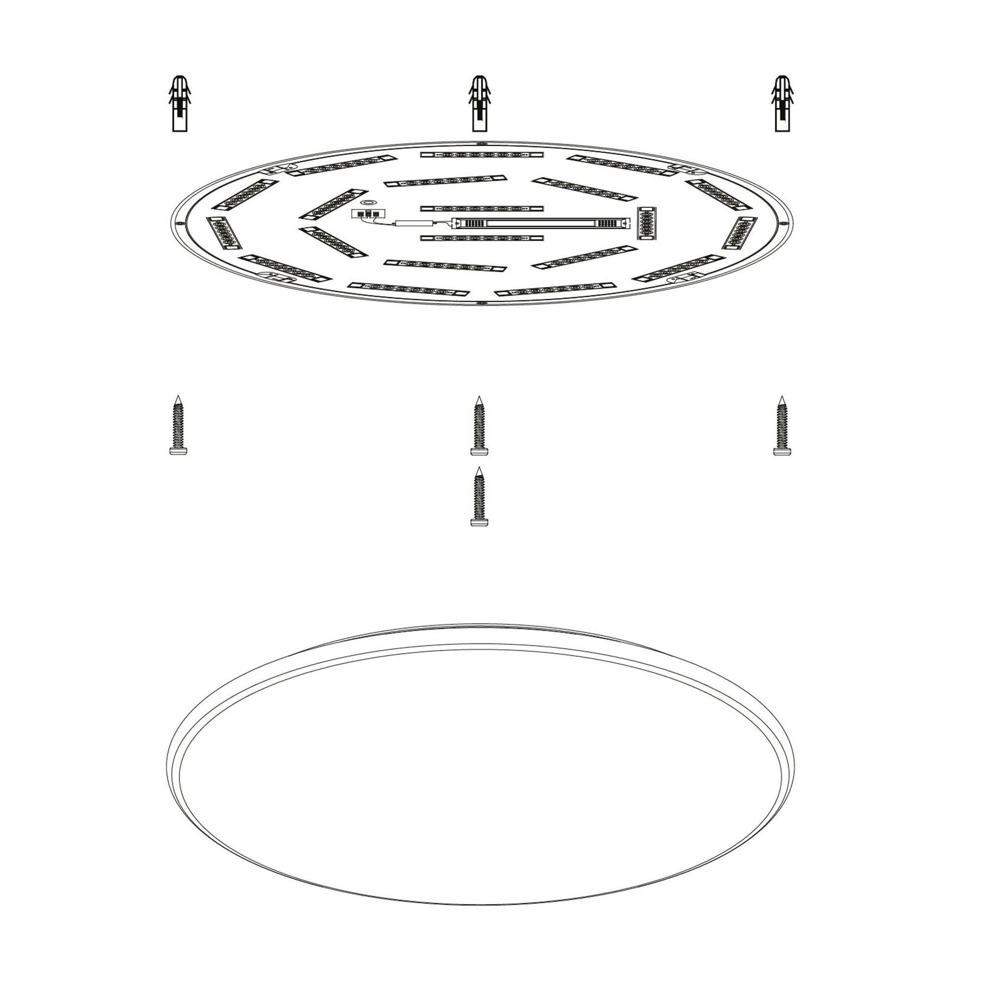 Plafonnier LED GIRON blanc Ø57cm