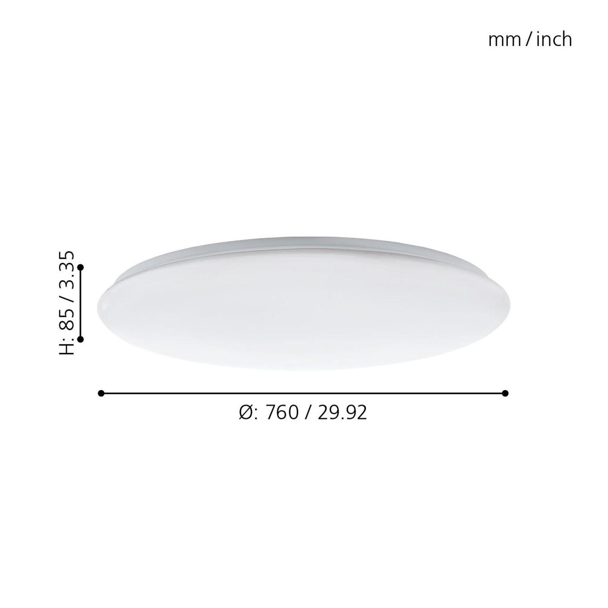 Plafonnier LED GIRON blanc Ø76cm