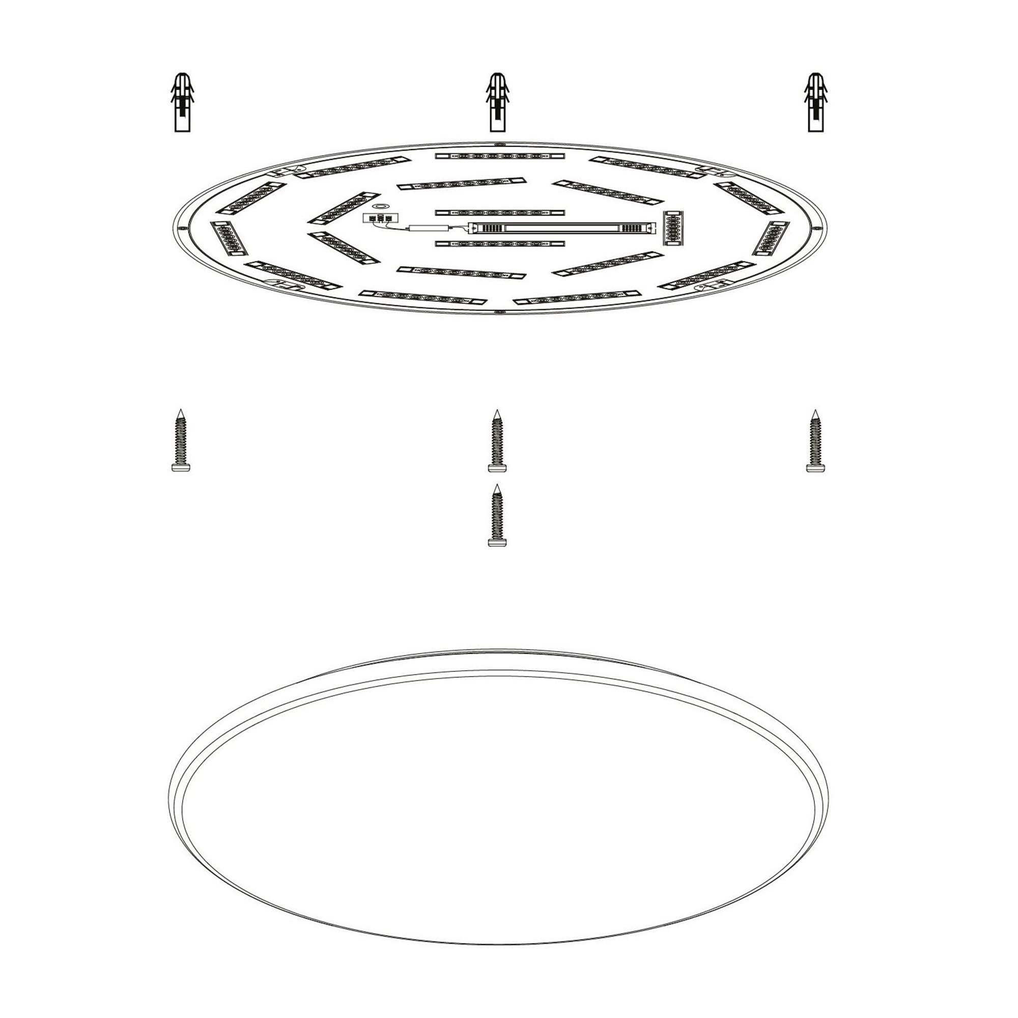 Plafonnier LED GIRON blanc Ø76cm