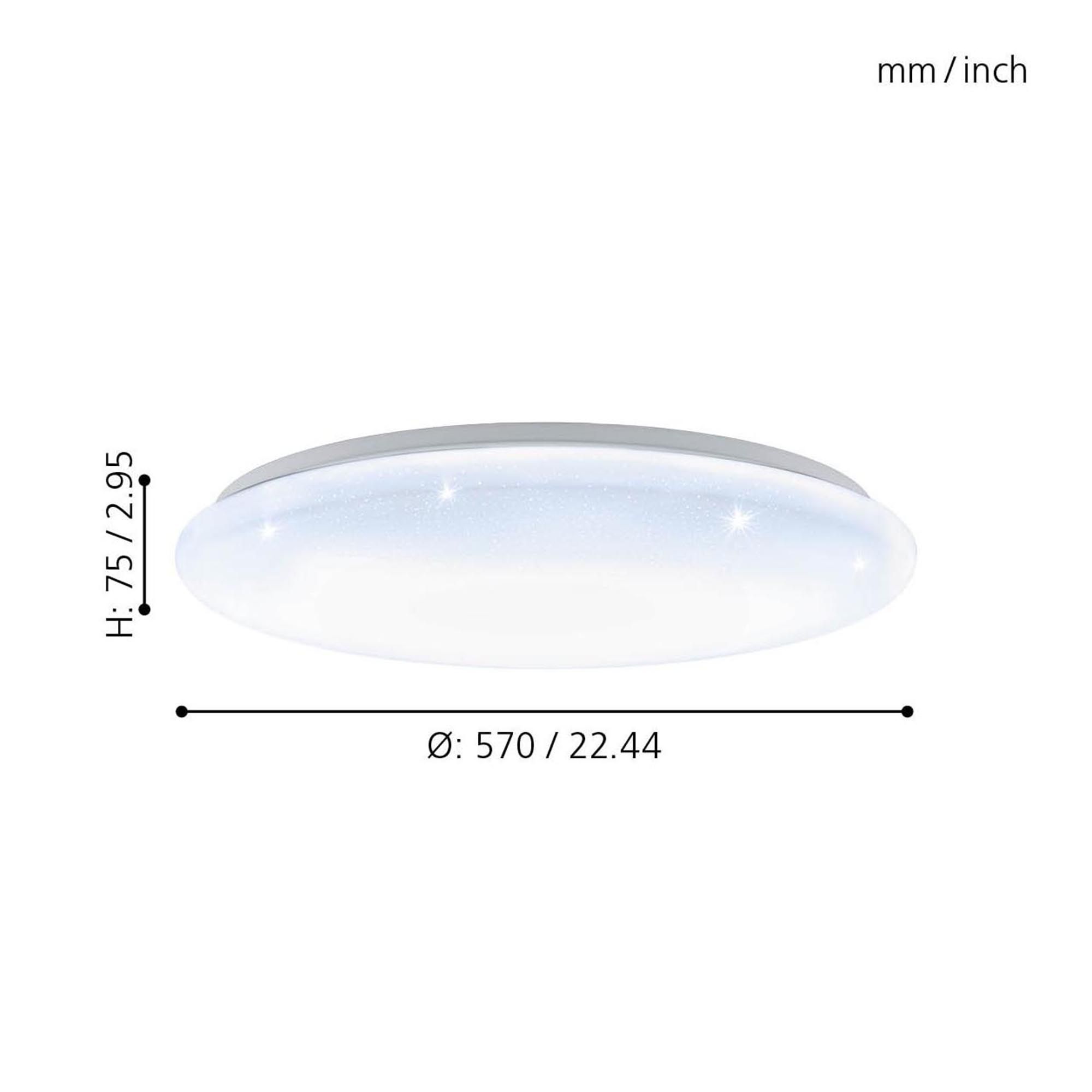 Plafonnier LED GIRON-S blanc Ø57cm