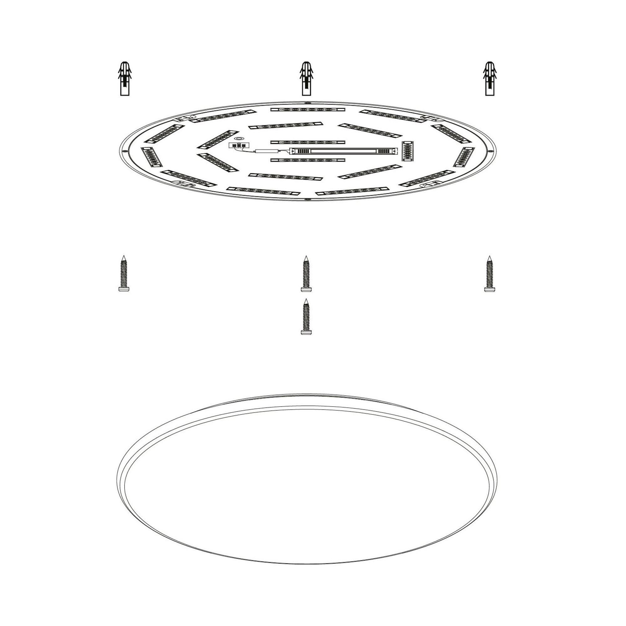 Plafonnier LED GIRON-S blanc Ø57cm