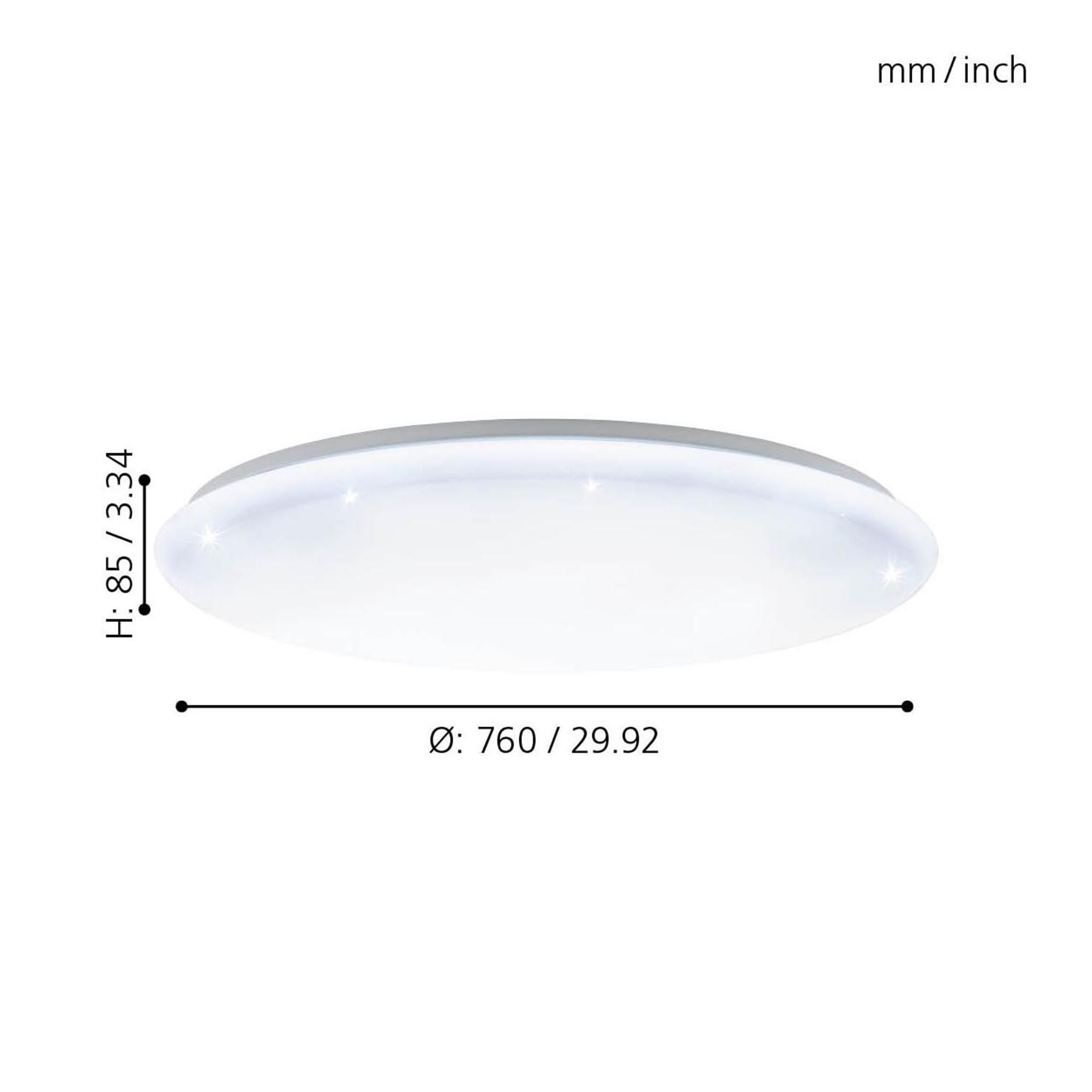 Plafonnier LED GIRON-S blanc Ø76cm
