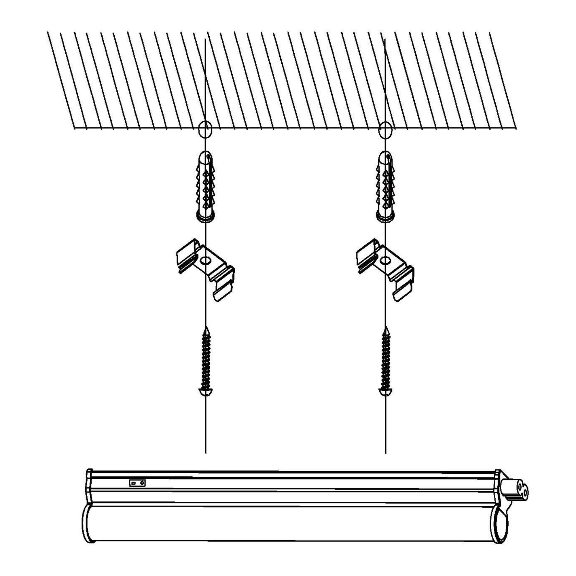 Plafonnier LED DUNDRY blanc L31cm