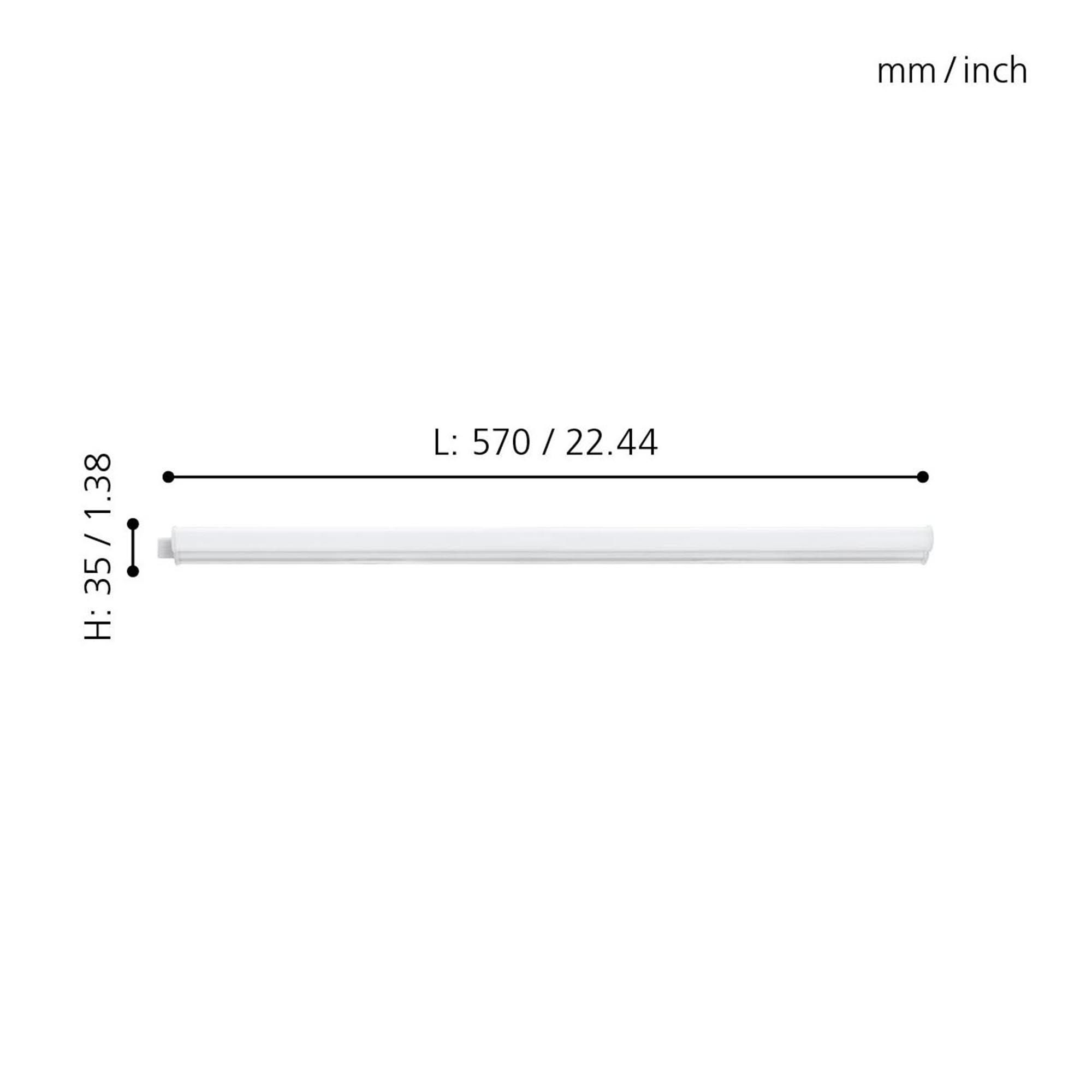 Plafonnier LED DUNDRY blanc L57cm