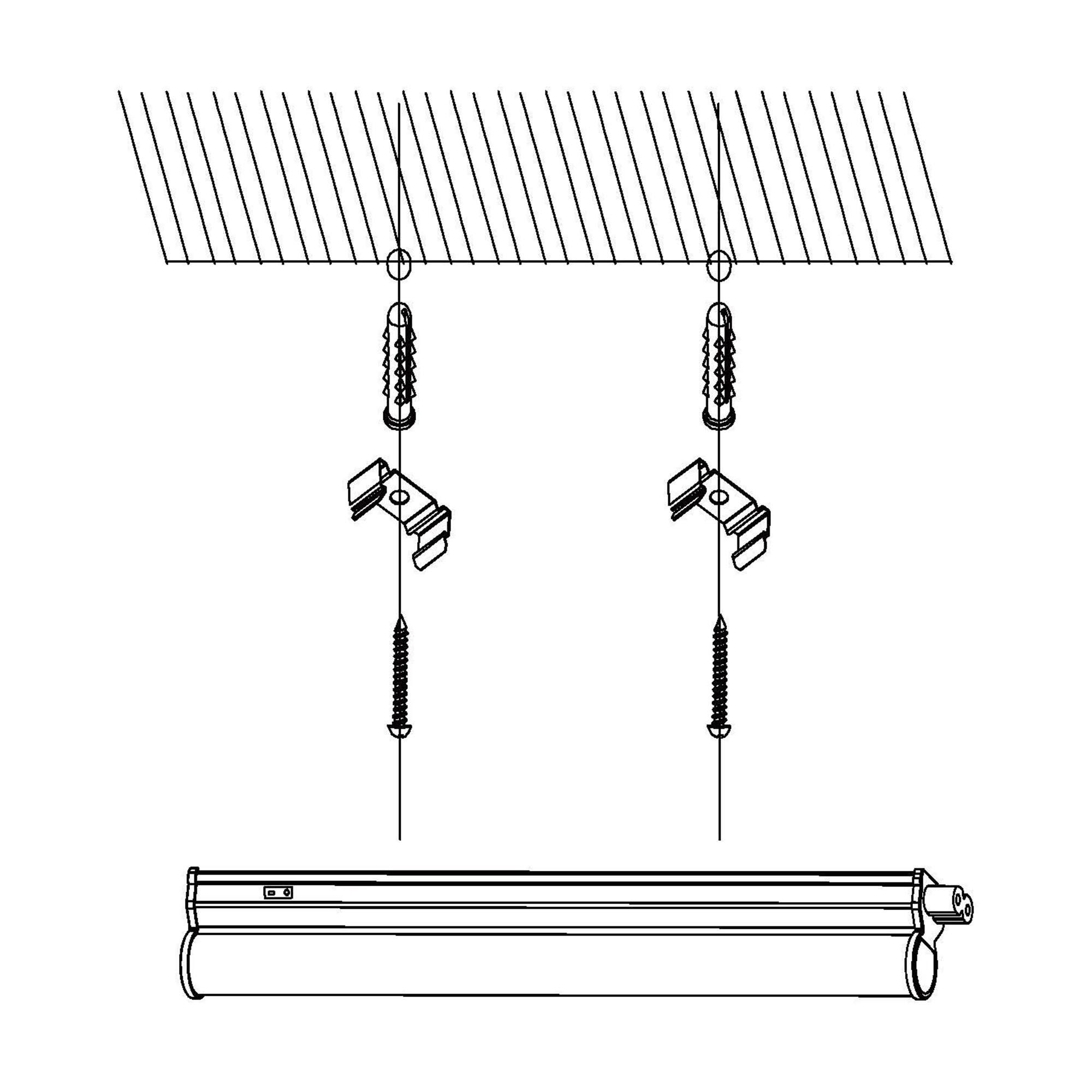Plafonnier LED DUNDRY blanc L57cm