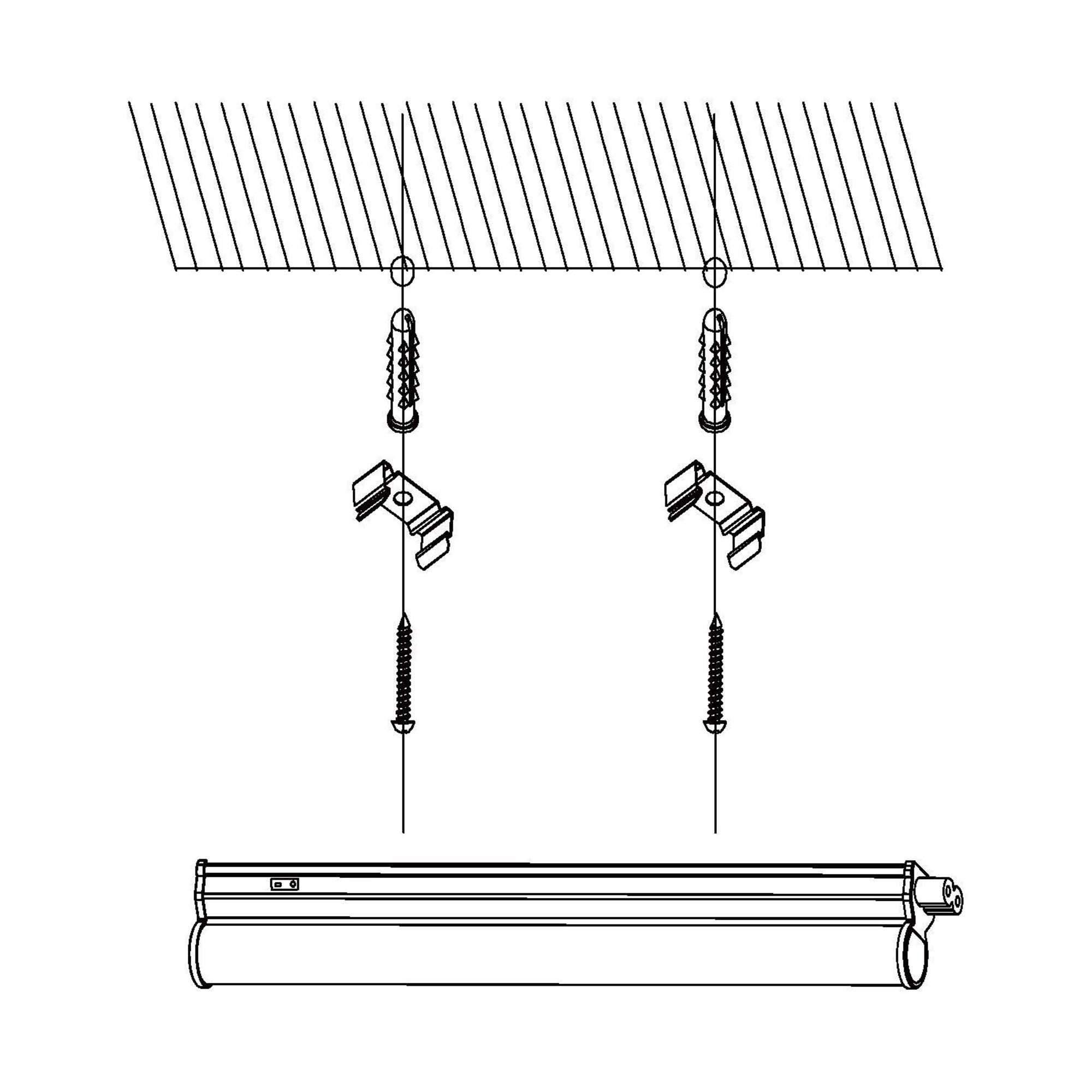 Plafonnier LED DUNDRY blanc L87cm