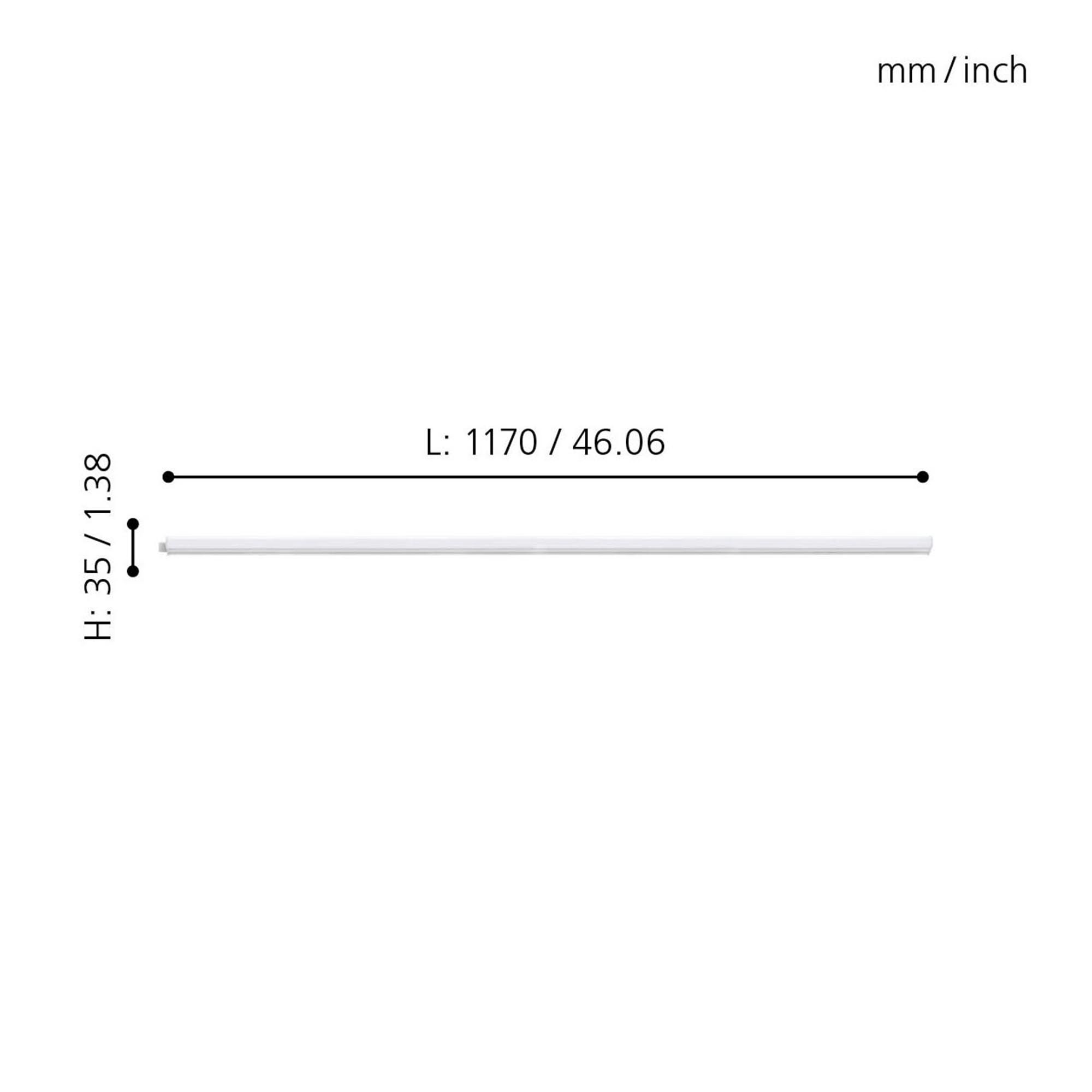 Plafonnier LED DUNDRY blanc L117cm