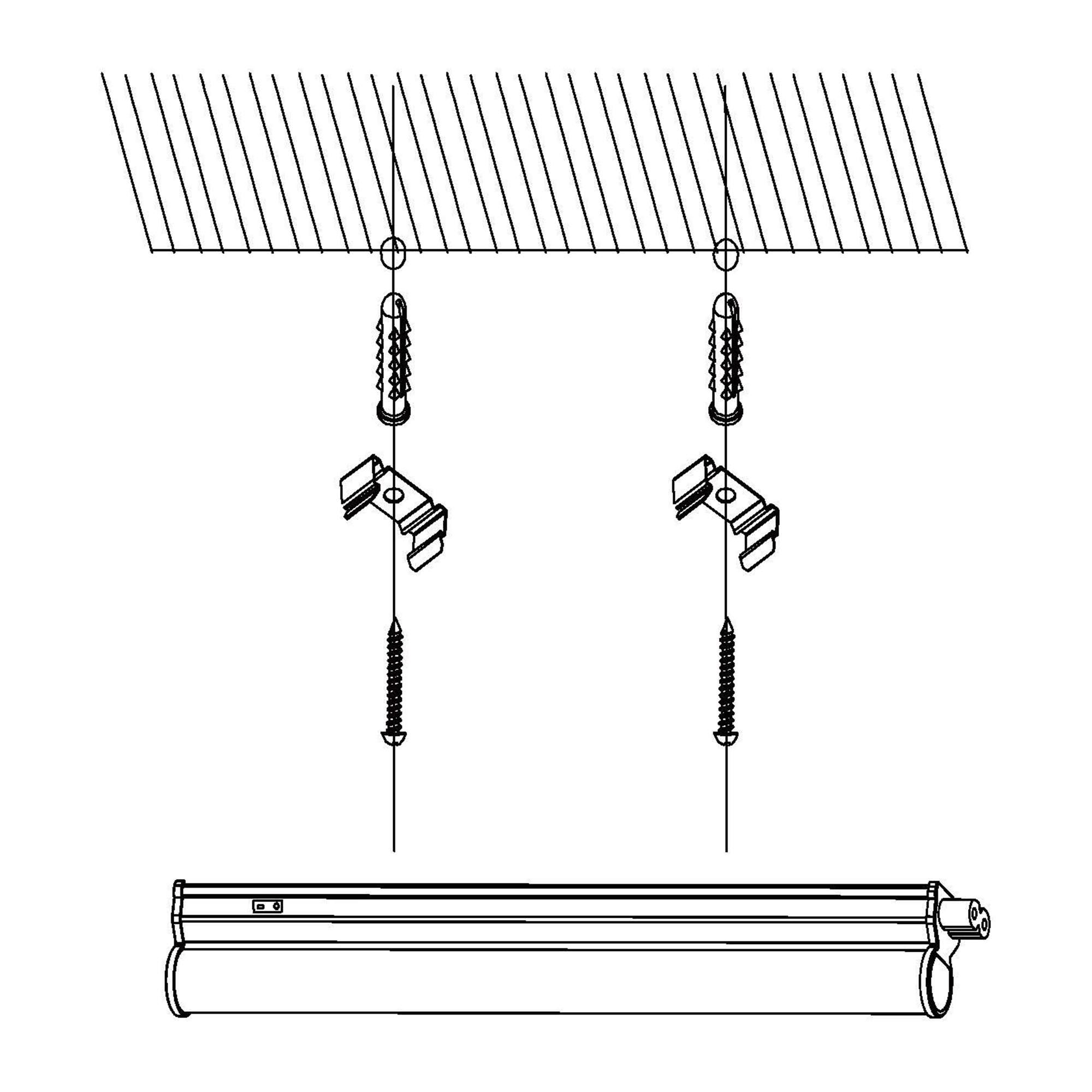 Plafonnier LED DUNDRY blanc L117cm