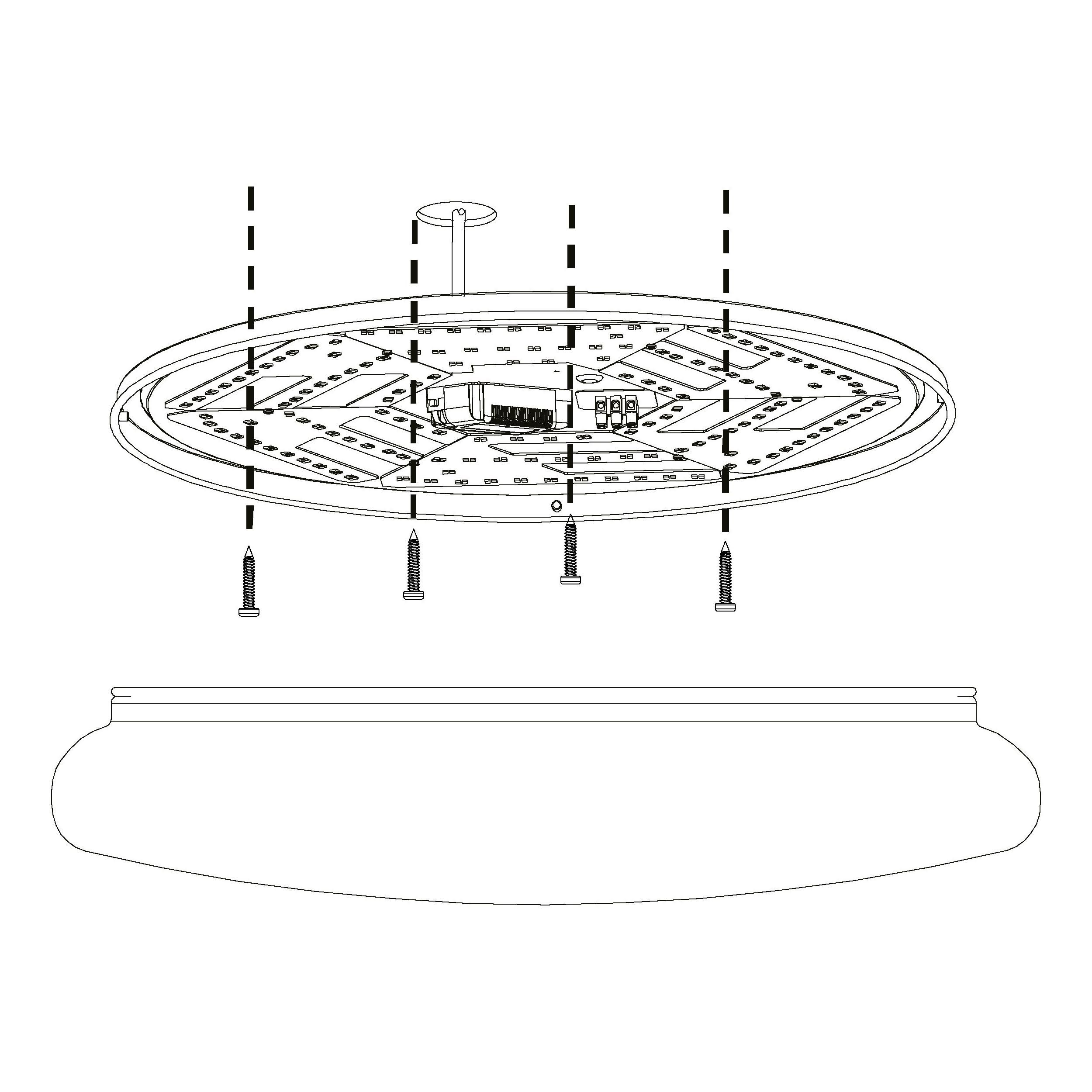 Plafonnier LED SILERAS blanc Ø45cm