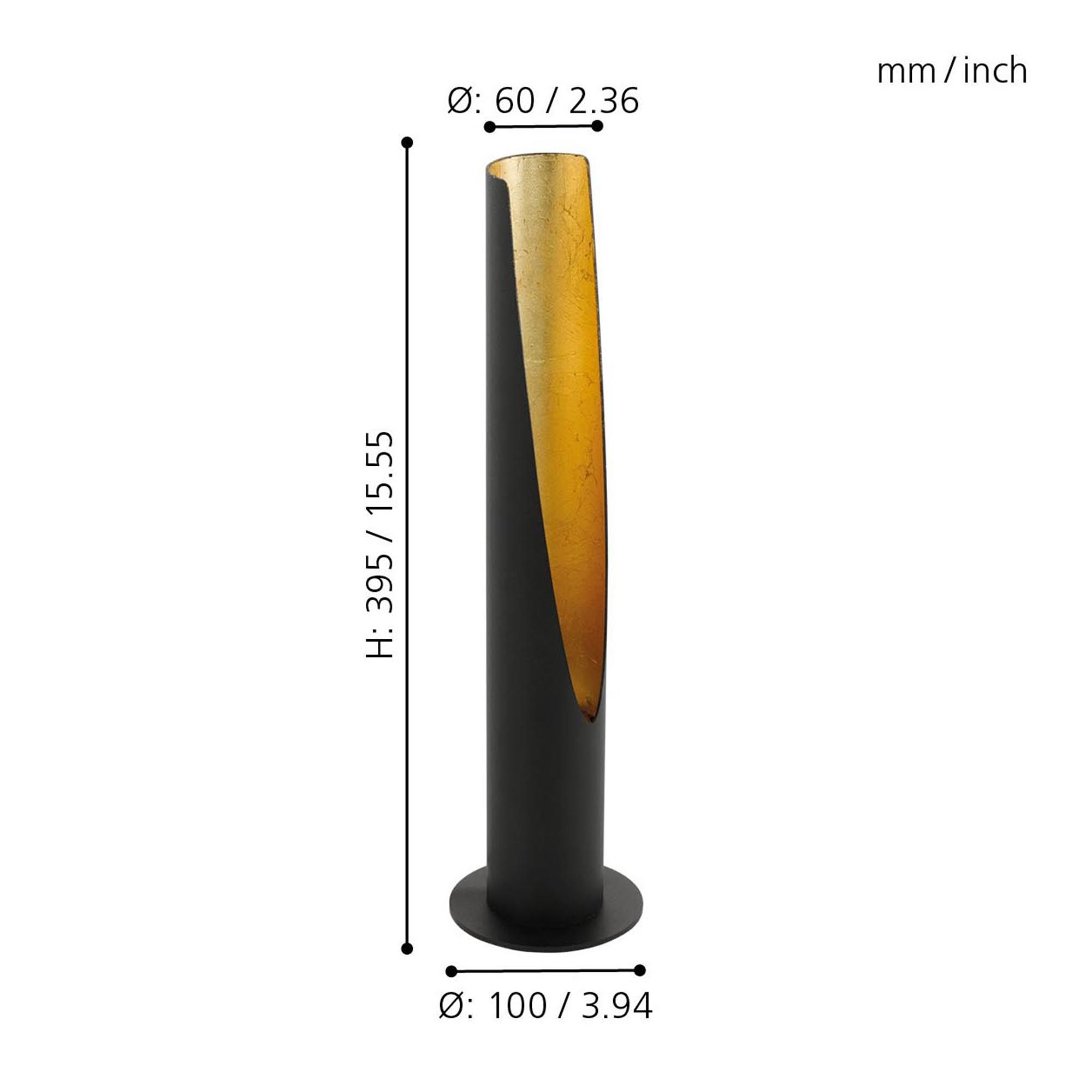 Lampe BARBOTTO noir H39,5cm
