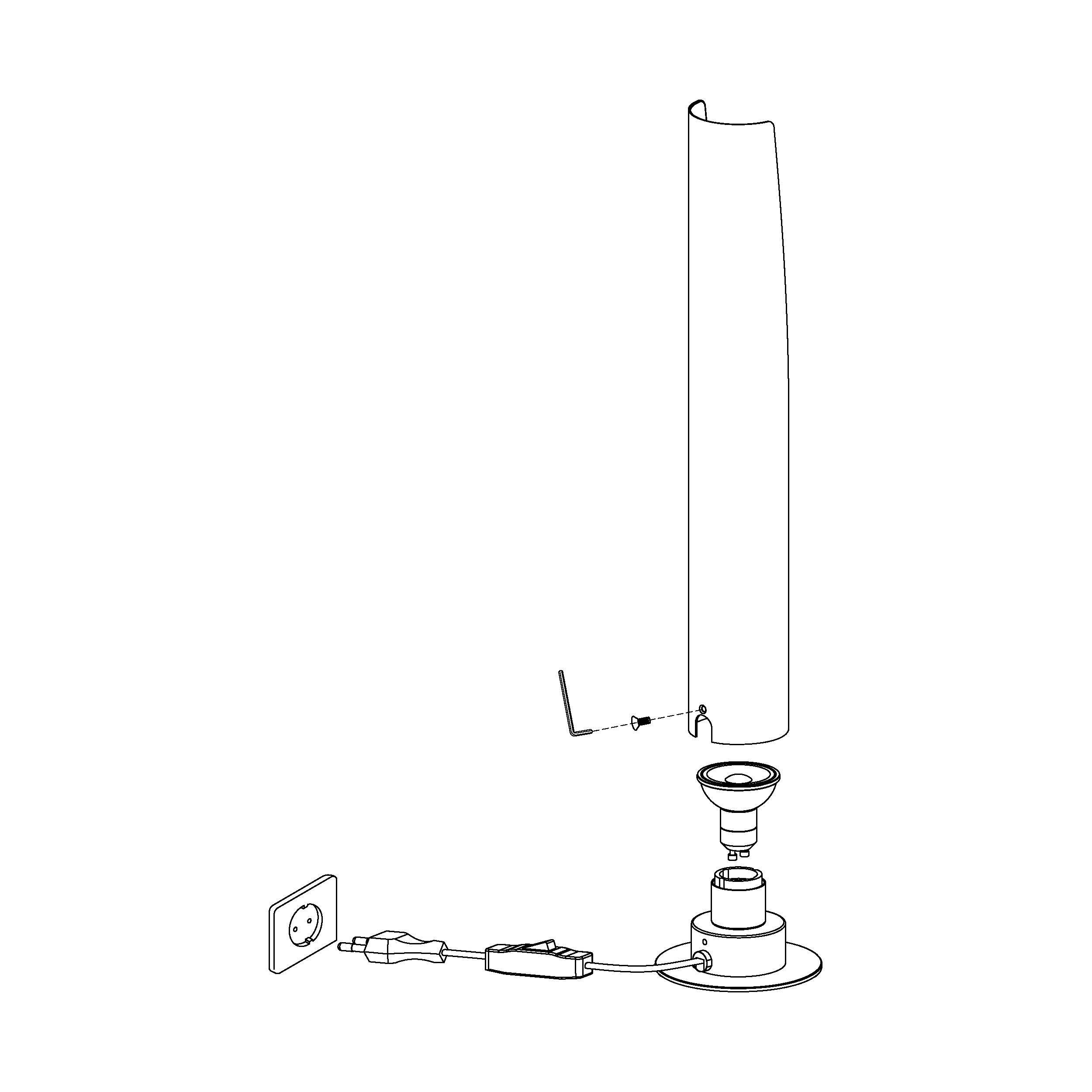 Lampe BARBOTTO noir H39,5cm