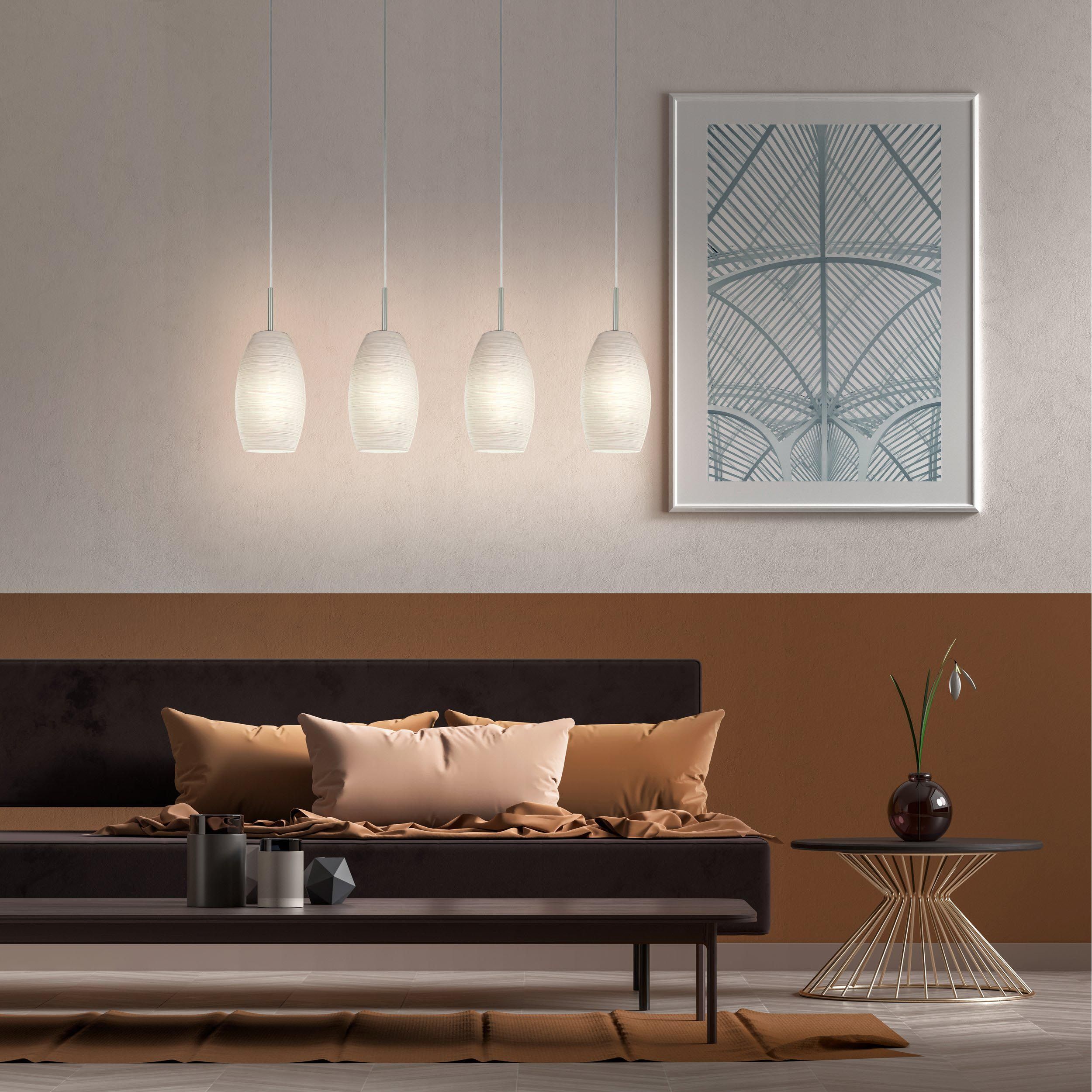Suspension BATISTA nickel mat H110cm