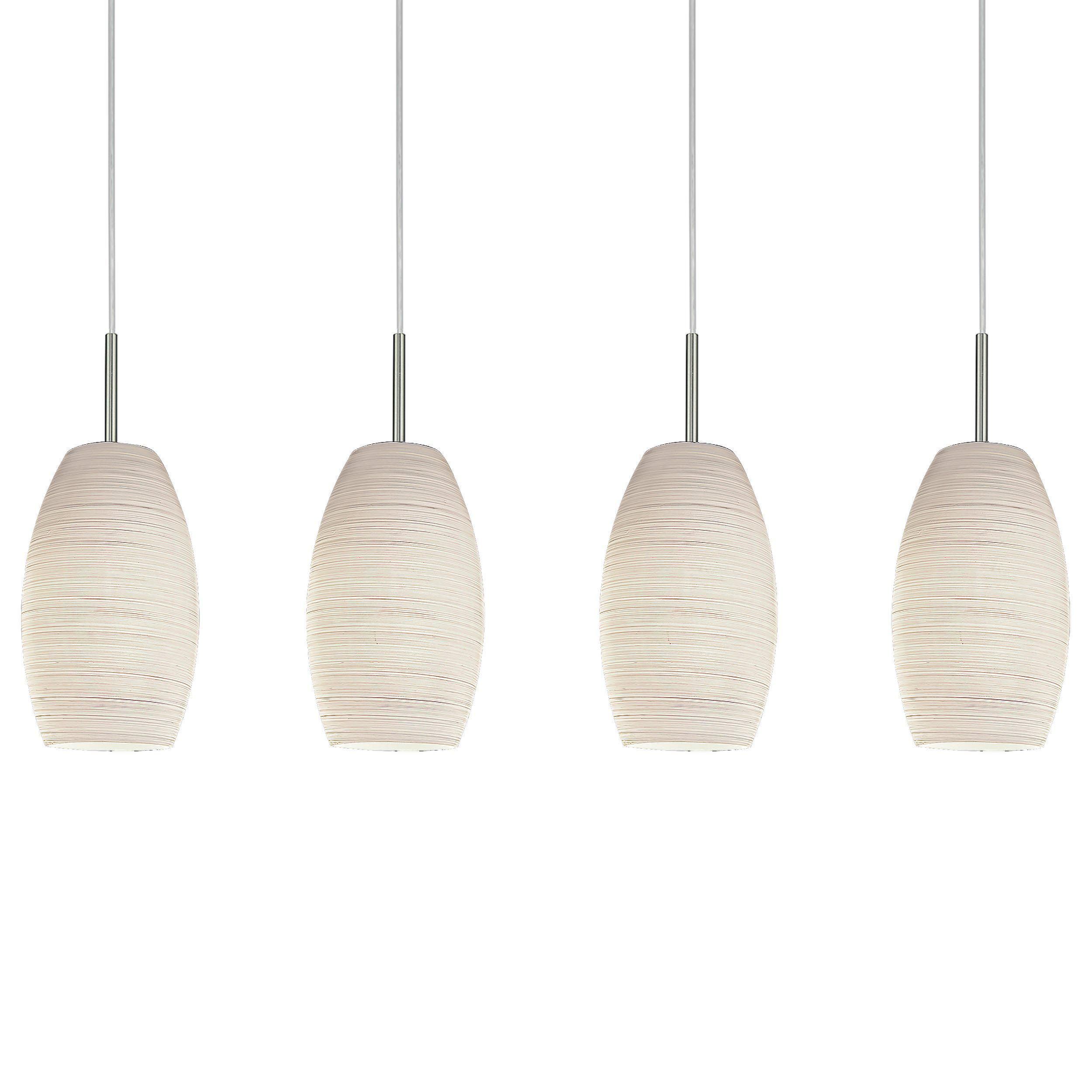 Suspension BATISTA nickel mat H110cm