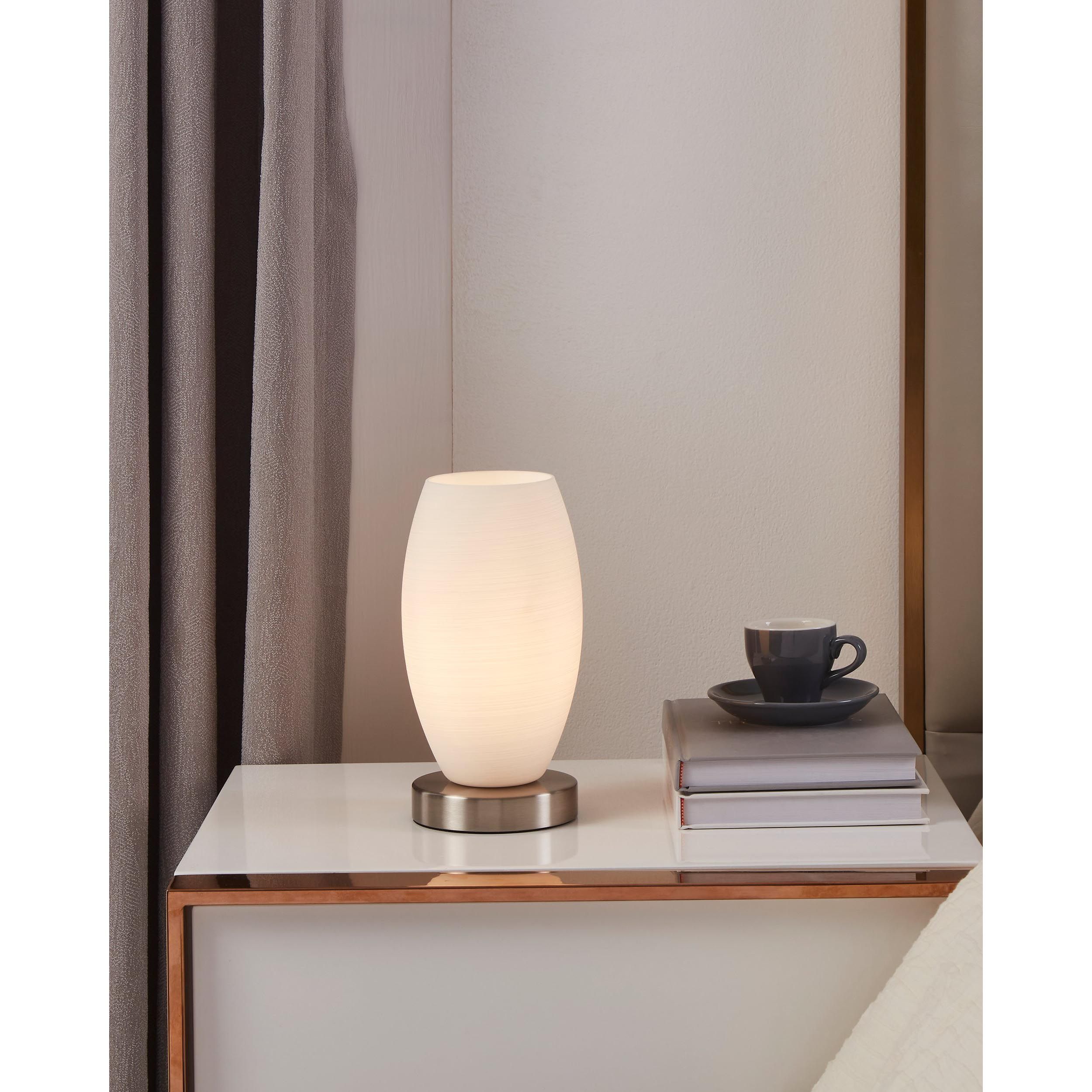 Lampe BATISTA nickel mat H22,5cm