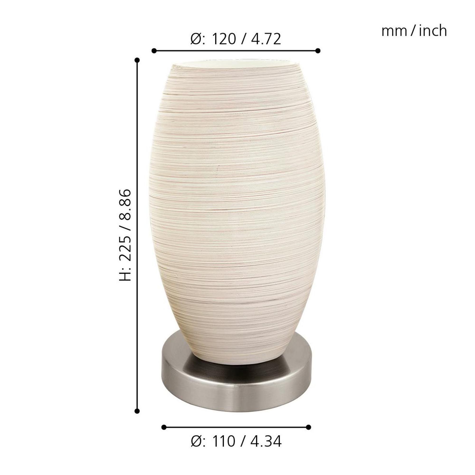 Lampe BATISTA nickel mat H22,5cm