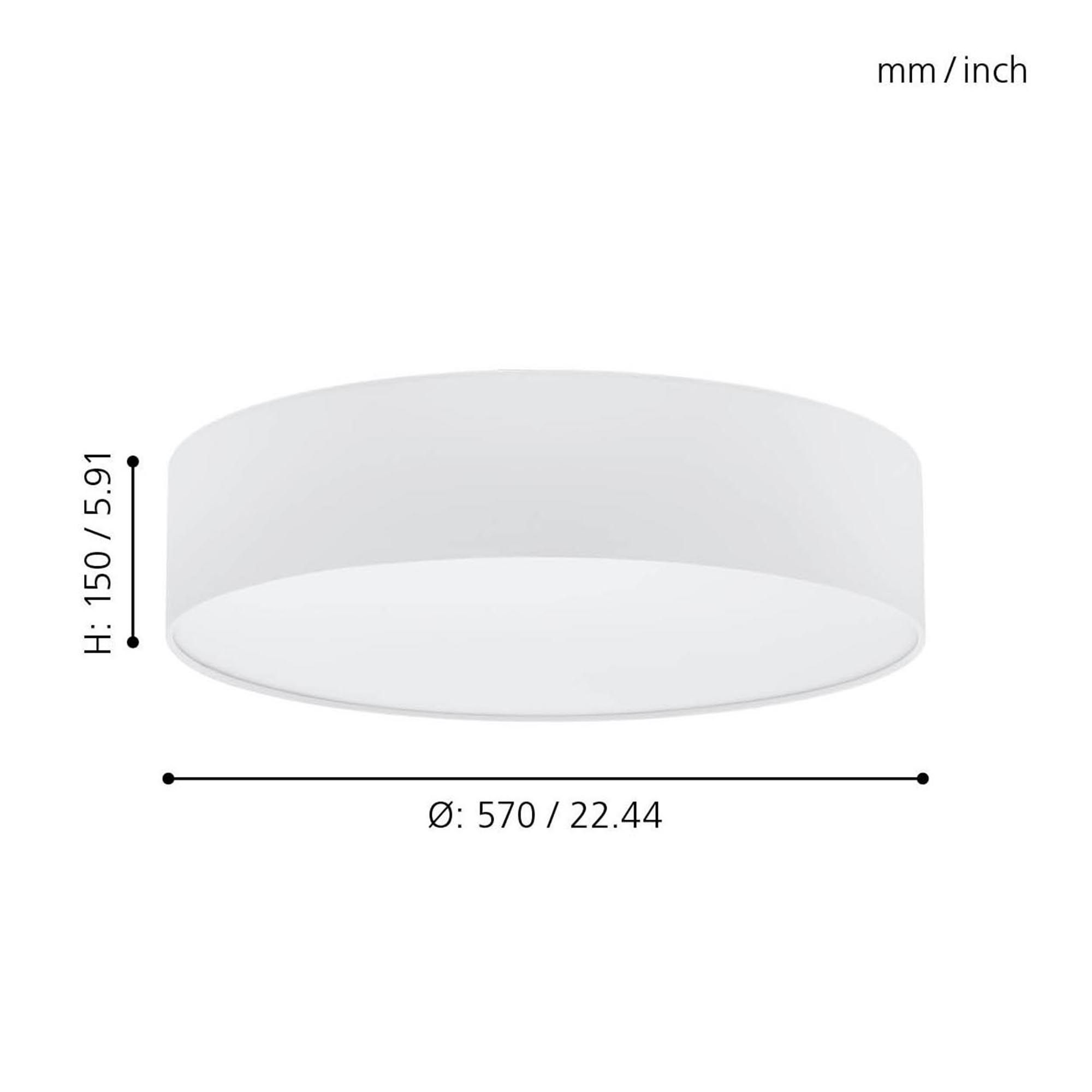 Plafonnier PASTERI blanc Ø57cm