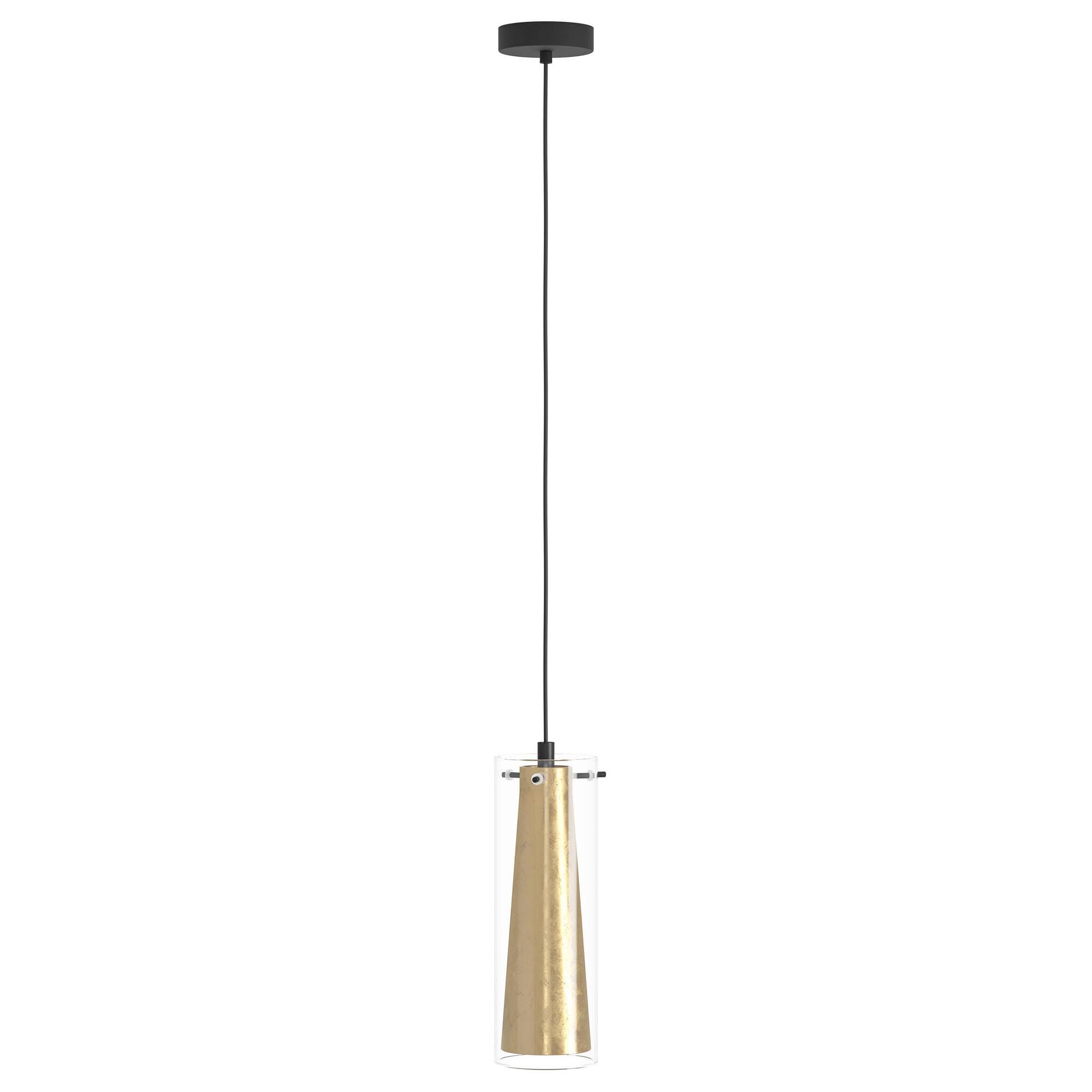 Suspension verre or PINTO GOLD E27 1X40W