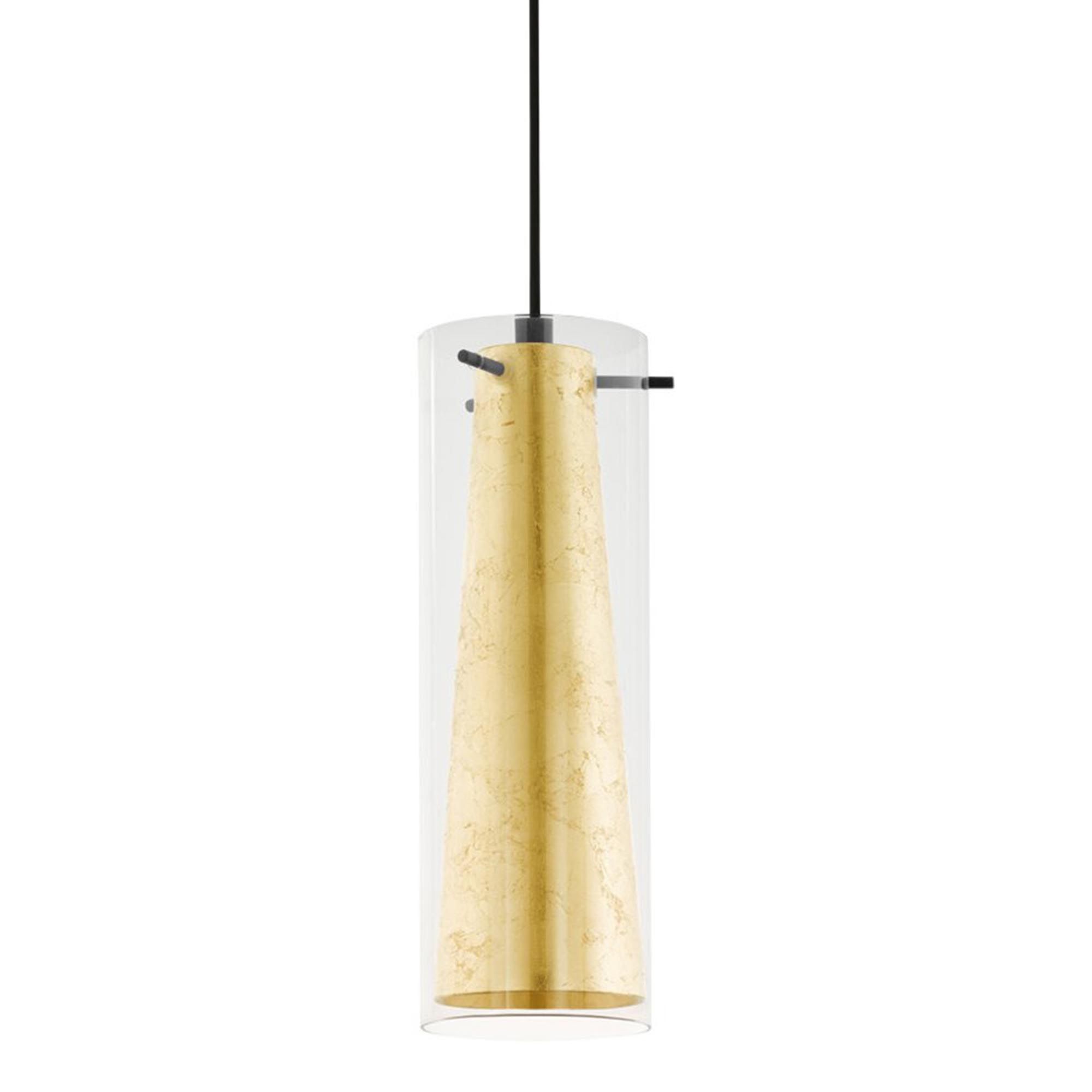 Suspension verre or PINTO GOLD E27 1X40W