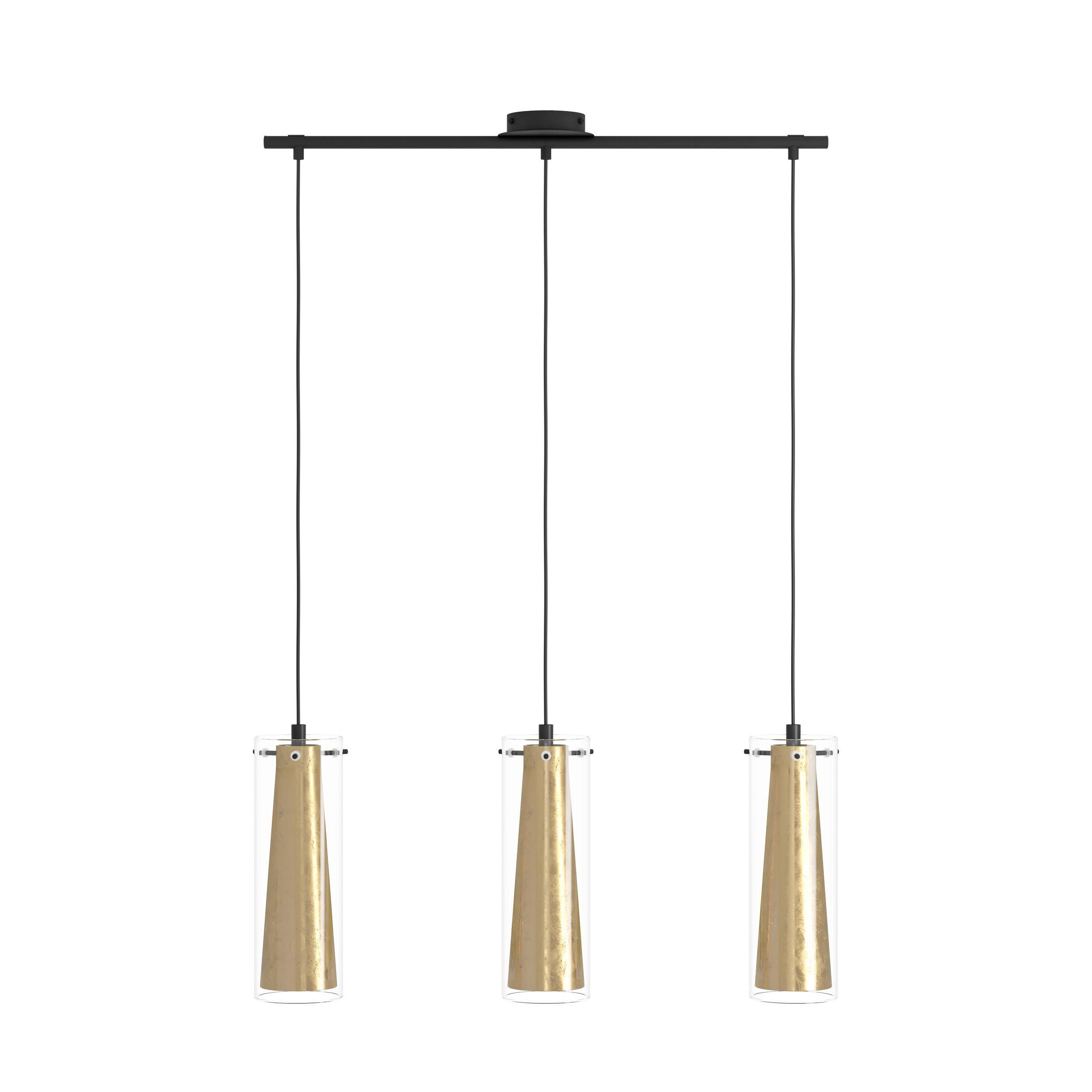 Suspension verre or PINTO GOLD E27 3X40W