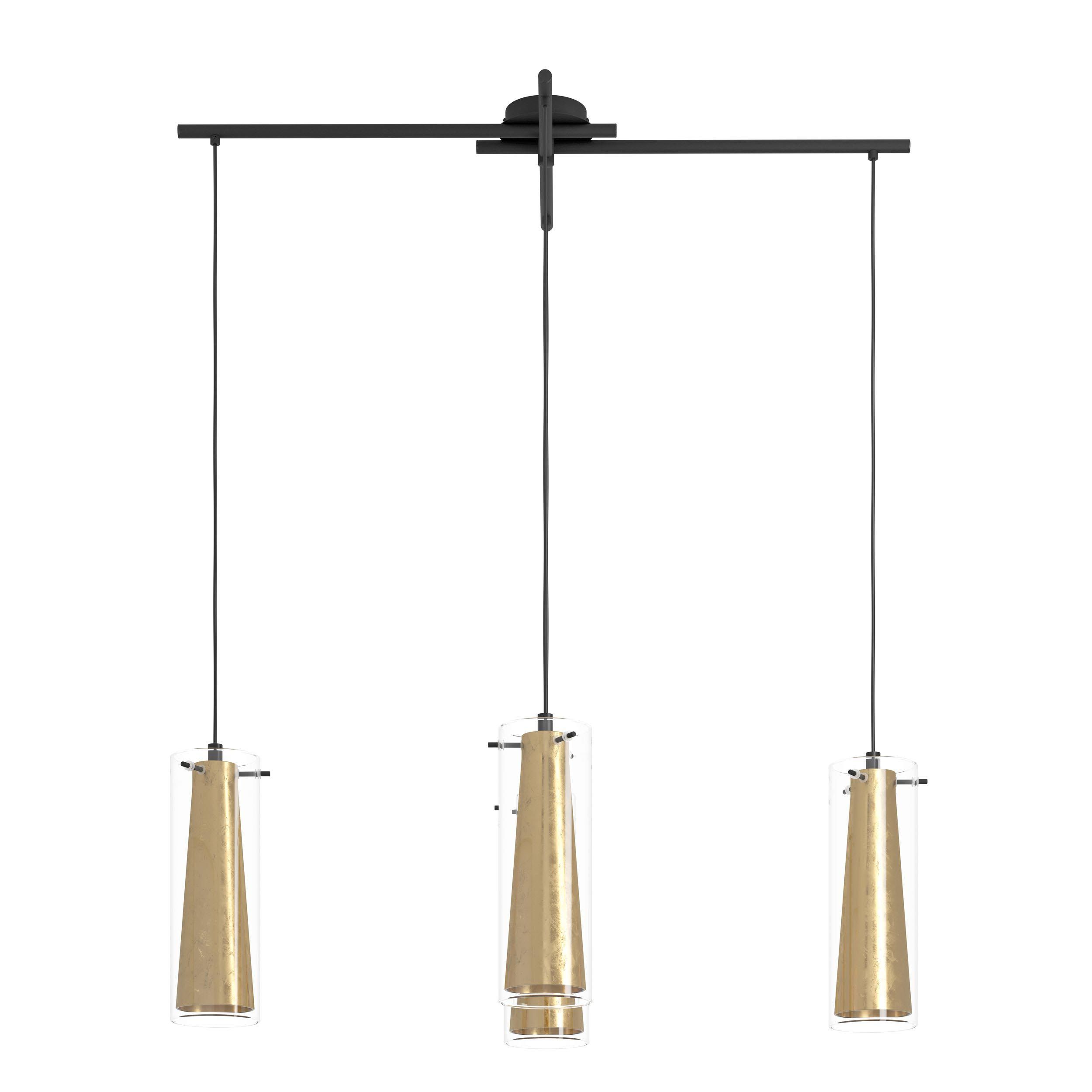 Suspension verre or PINTO GOLD E27 4X40W