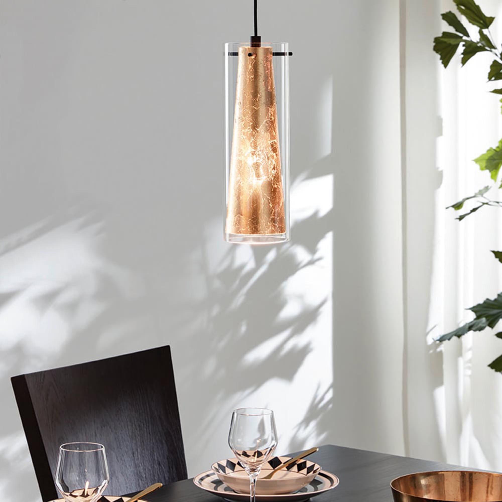 Suspension verre or PINTO GOLD E27 4X40W