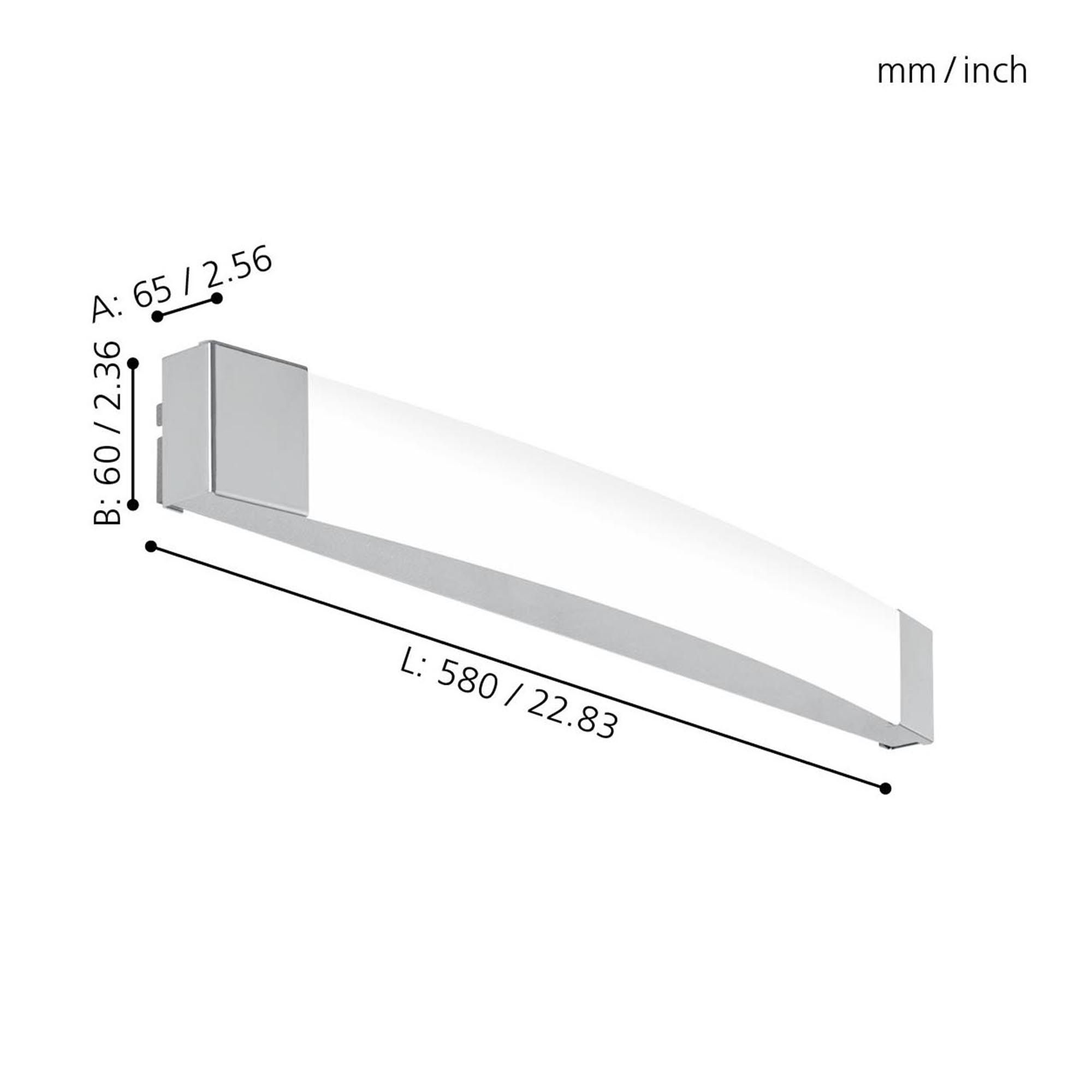 Applique LED SIDERNO argenté L58cm