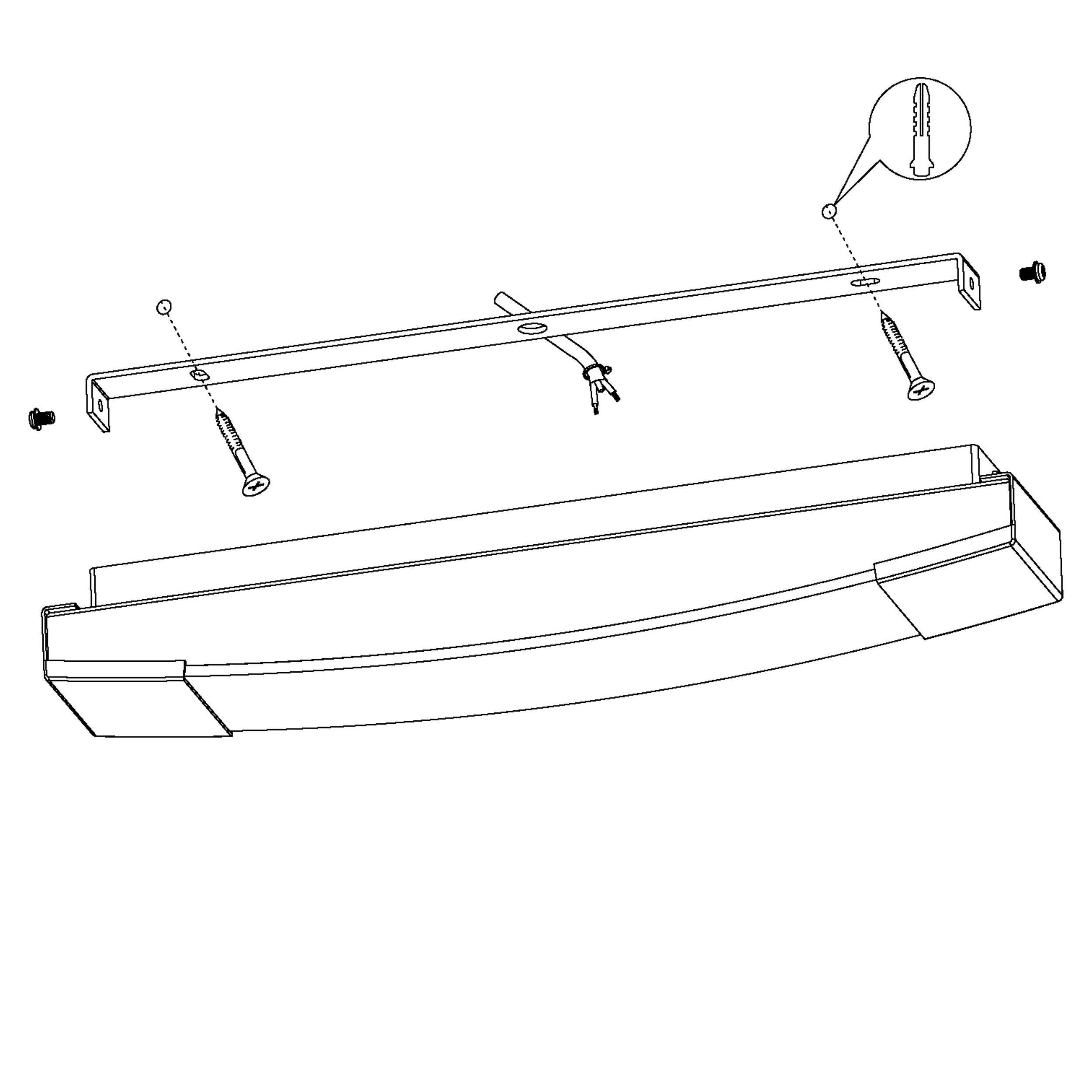 Applique LED SIDERNO argenté L58cm