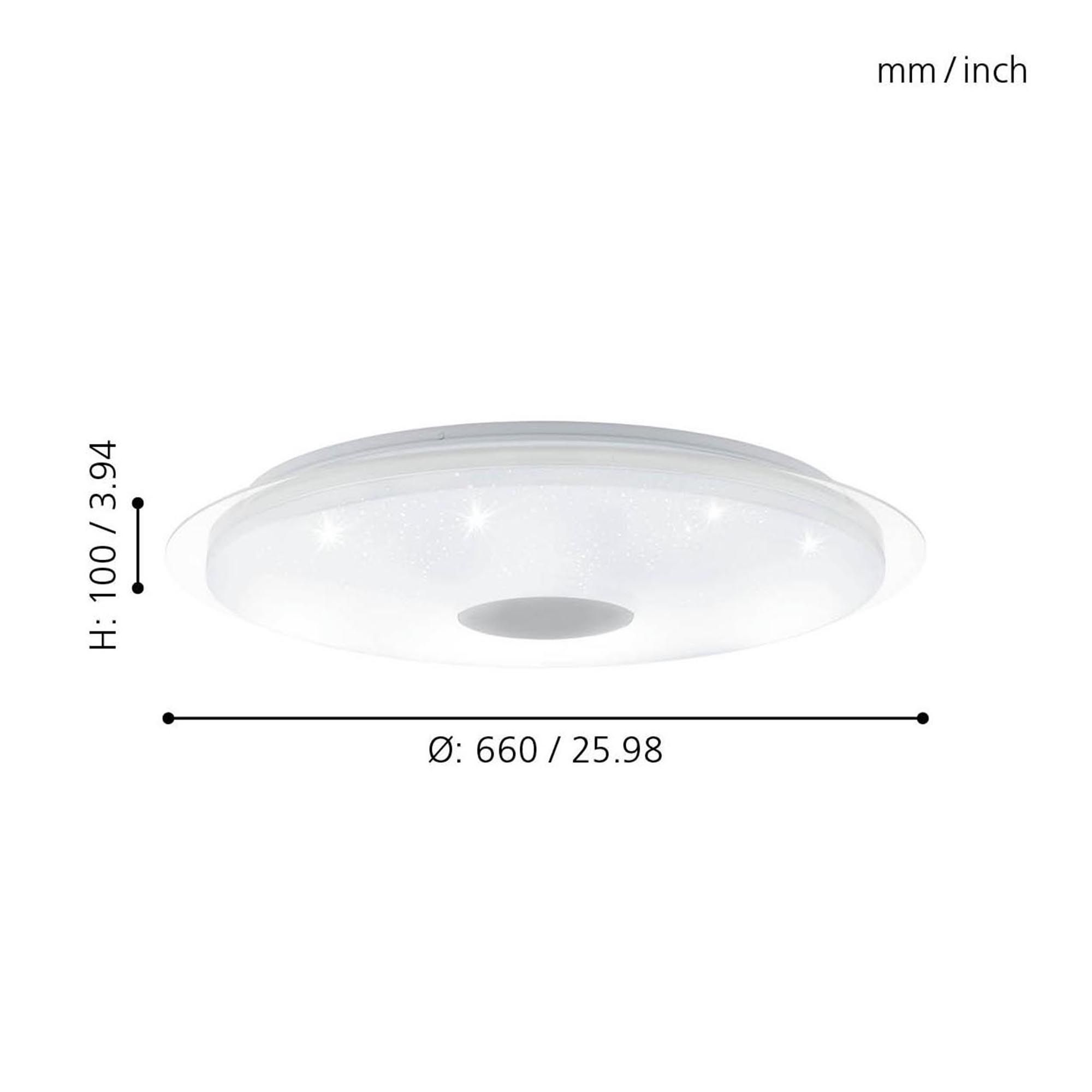 Plafonnier LED LANCIANO blanc Ø66cm