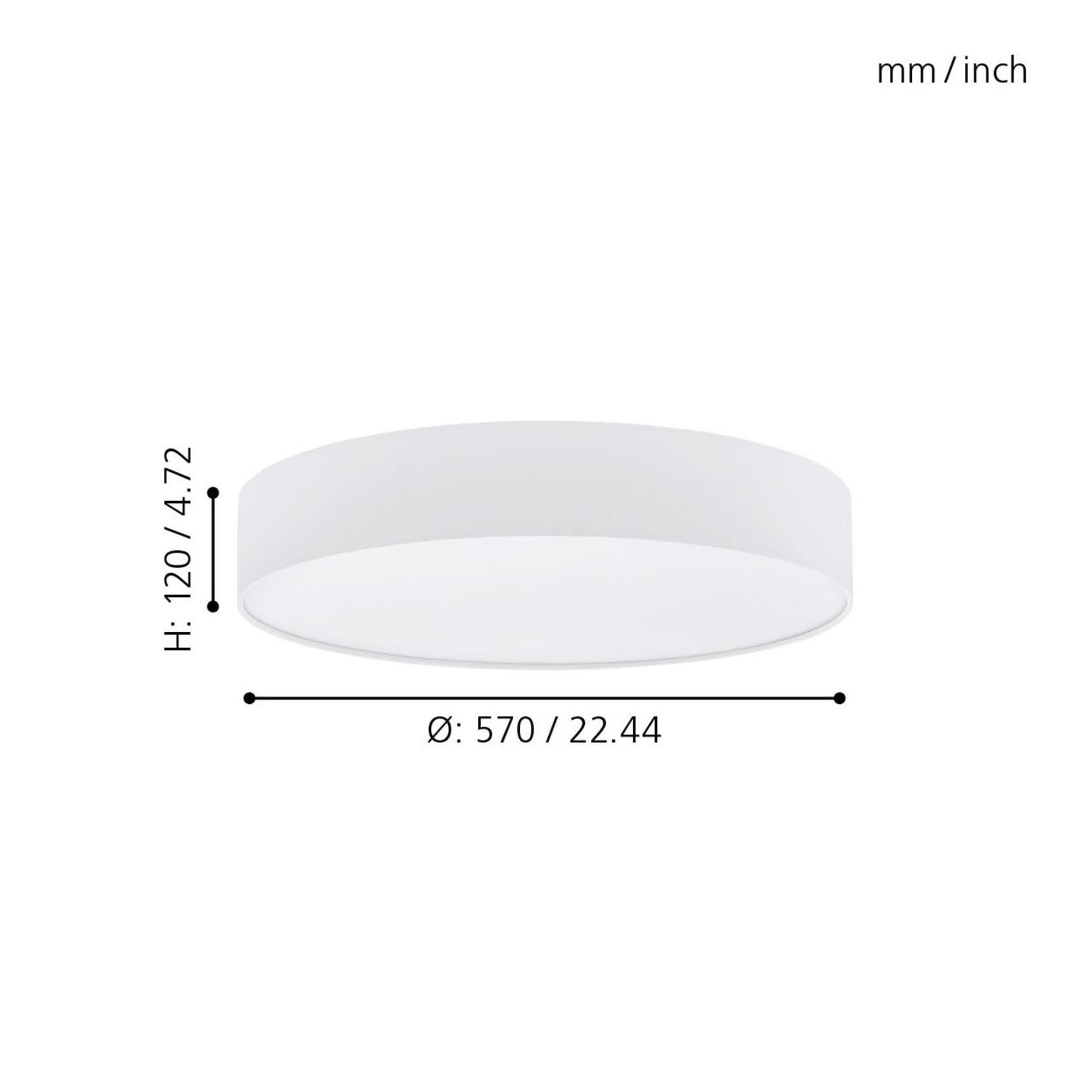 Plafonnier LED ROMAO 1 blanc Ø57cm