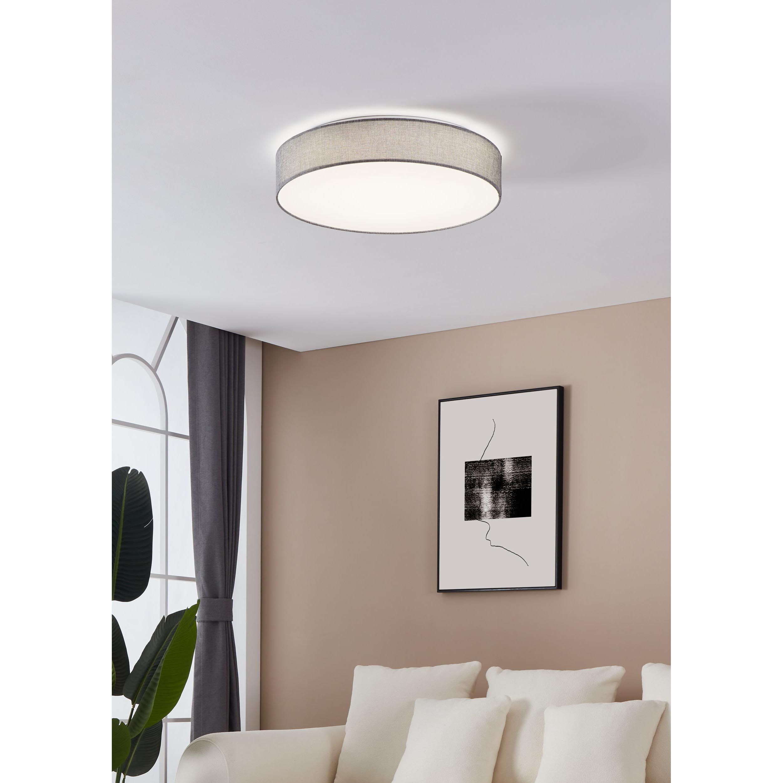 Plafonnier LED ROMAO gris Ø57cm