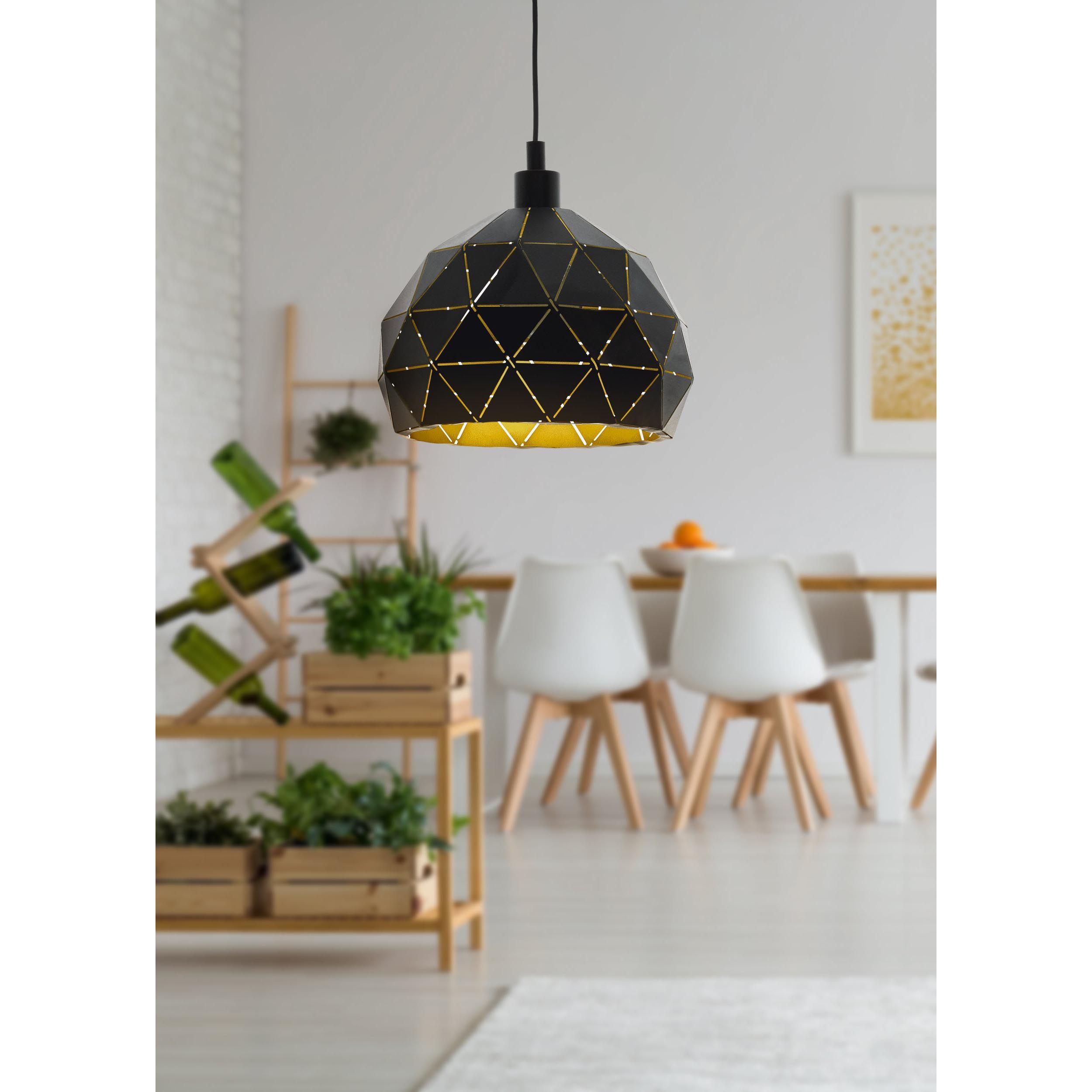 Suspension ROCCAFORTE noir Ø40cm