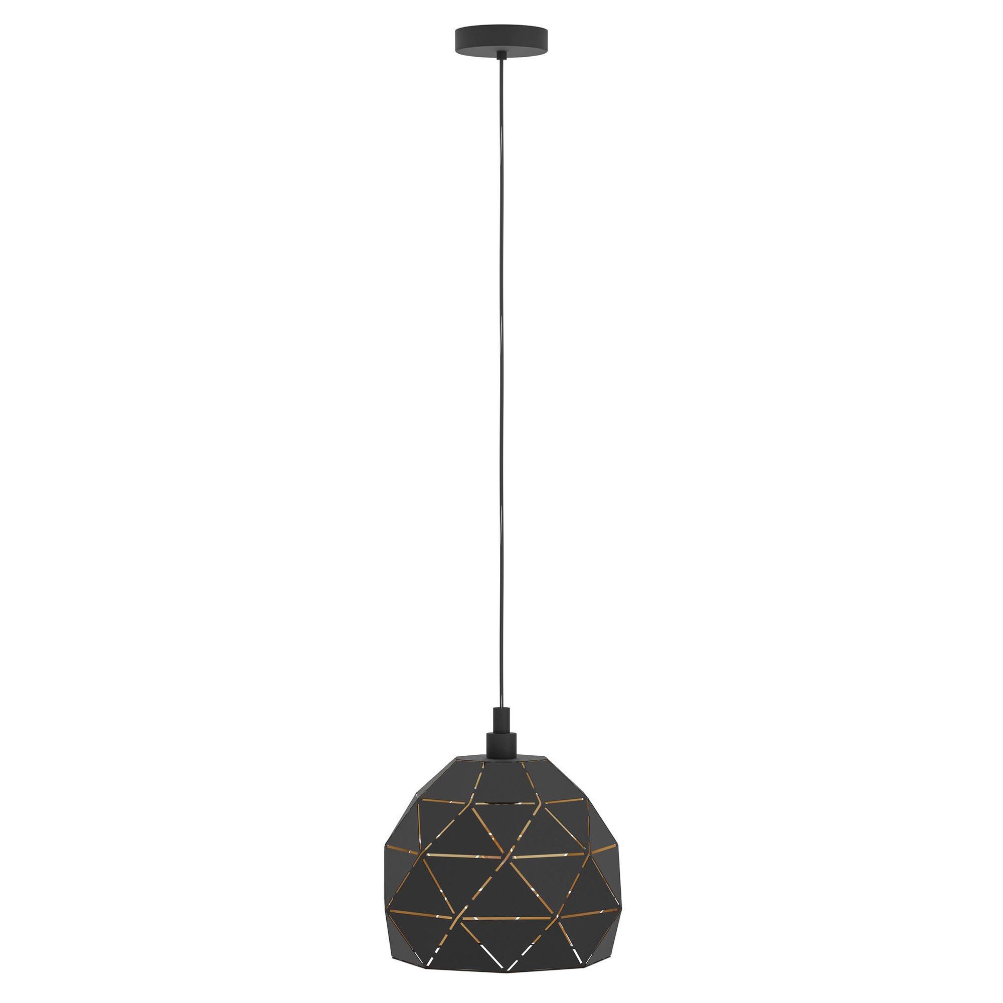 Suspension ROCCAFORTE noir/doré Ø30cm