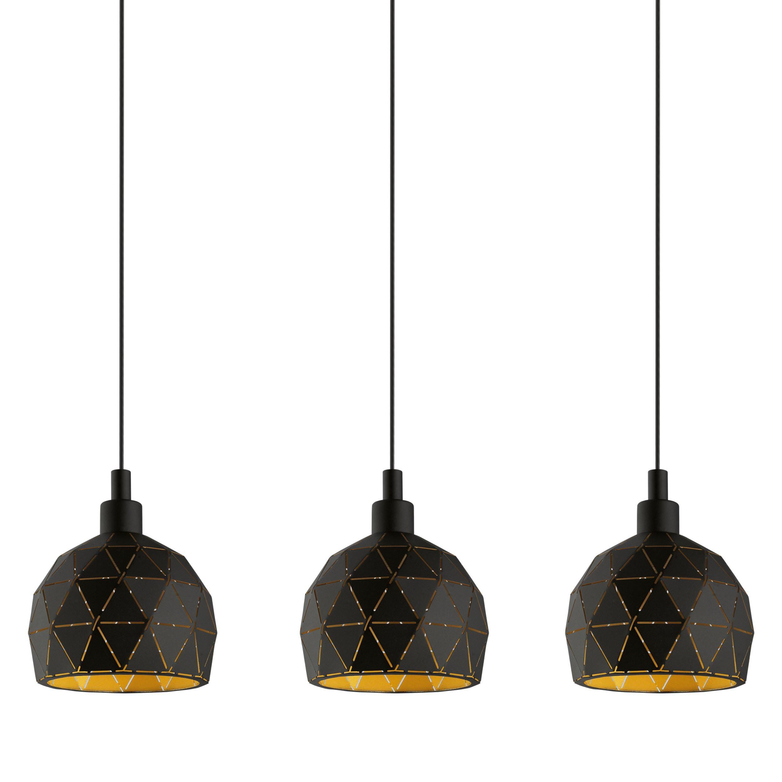Suspension ROCCAFORTE noir L75cm