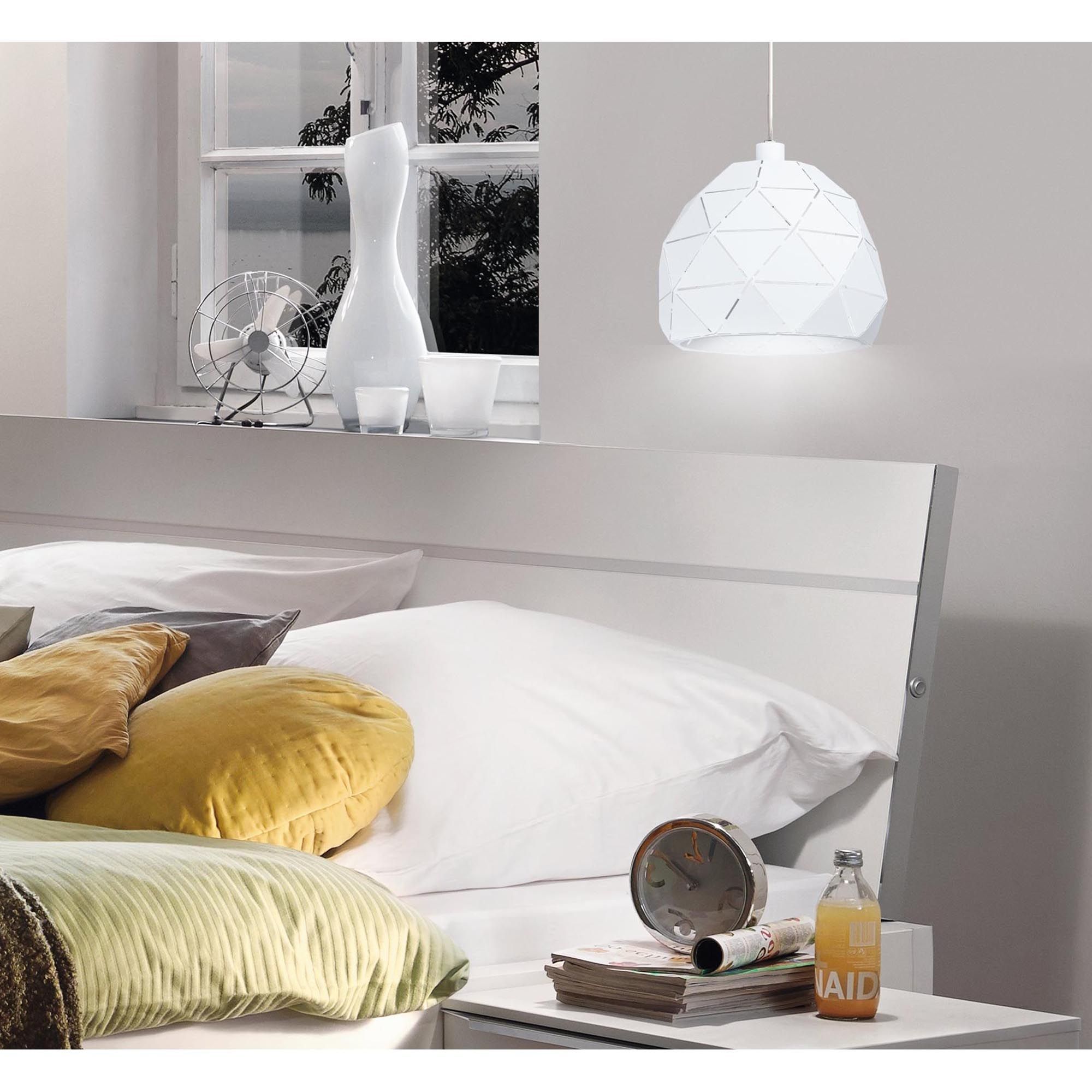 Suspension ROCCAFORTE blanc Ø30cm
