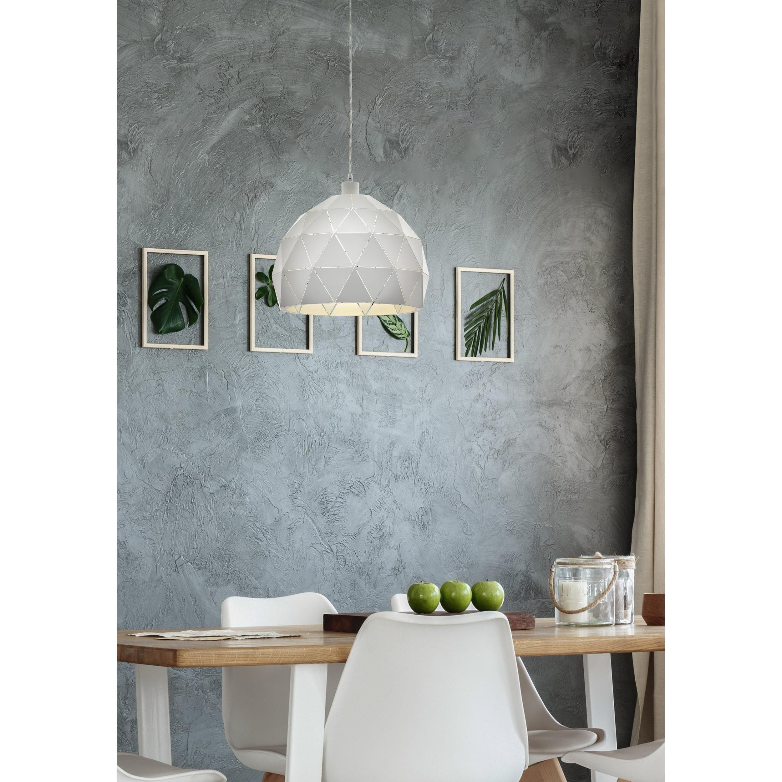 Suspension ROCCAFORTE blanc Ø40cm