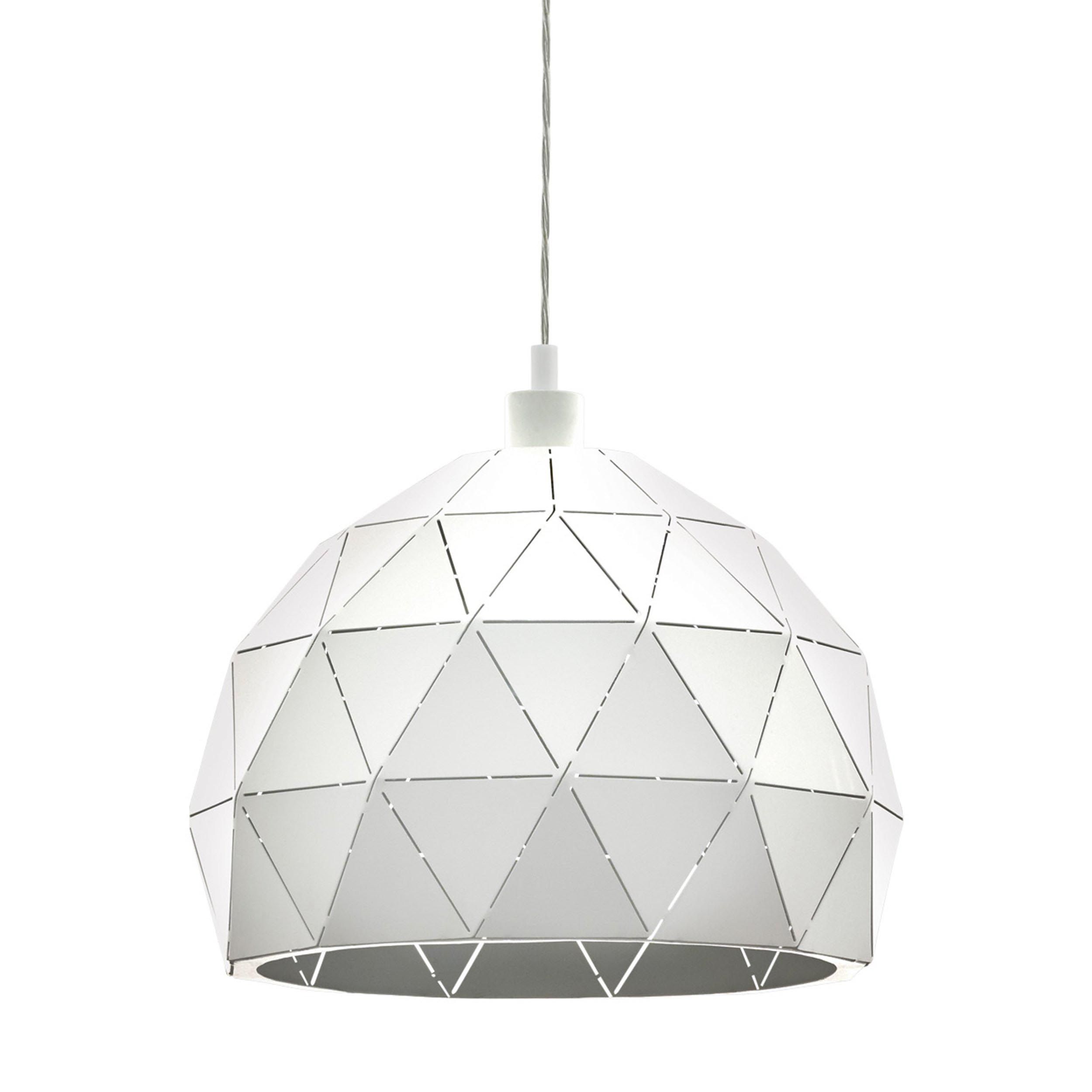 Suspension ROCCAFORTE blanc Ø40cm
