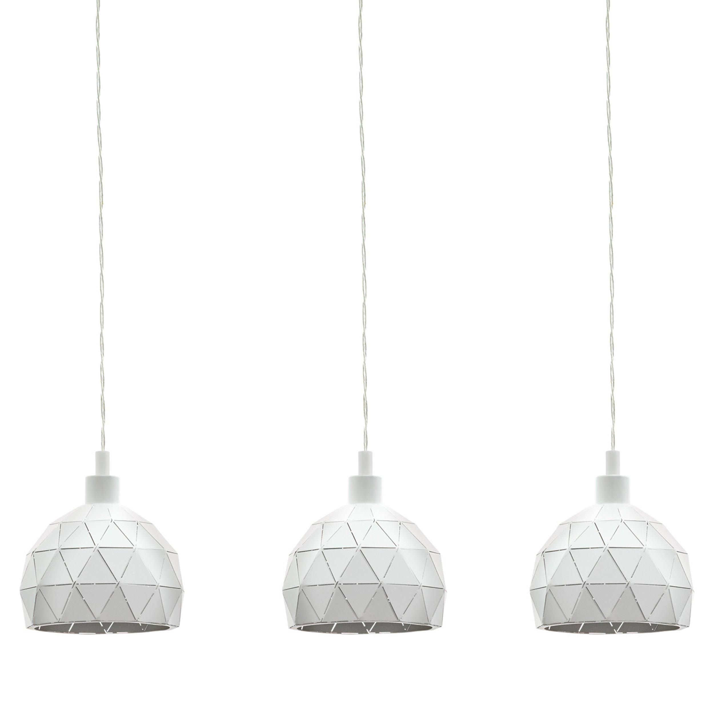 Suspension ROCCAFORTE blanc L75cm
