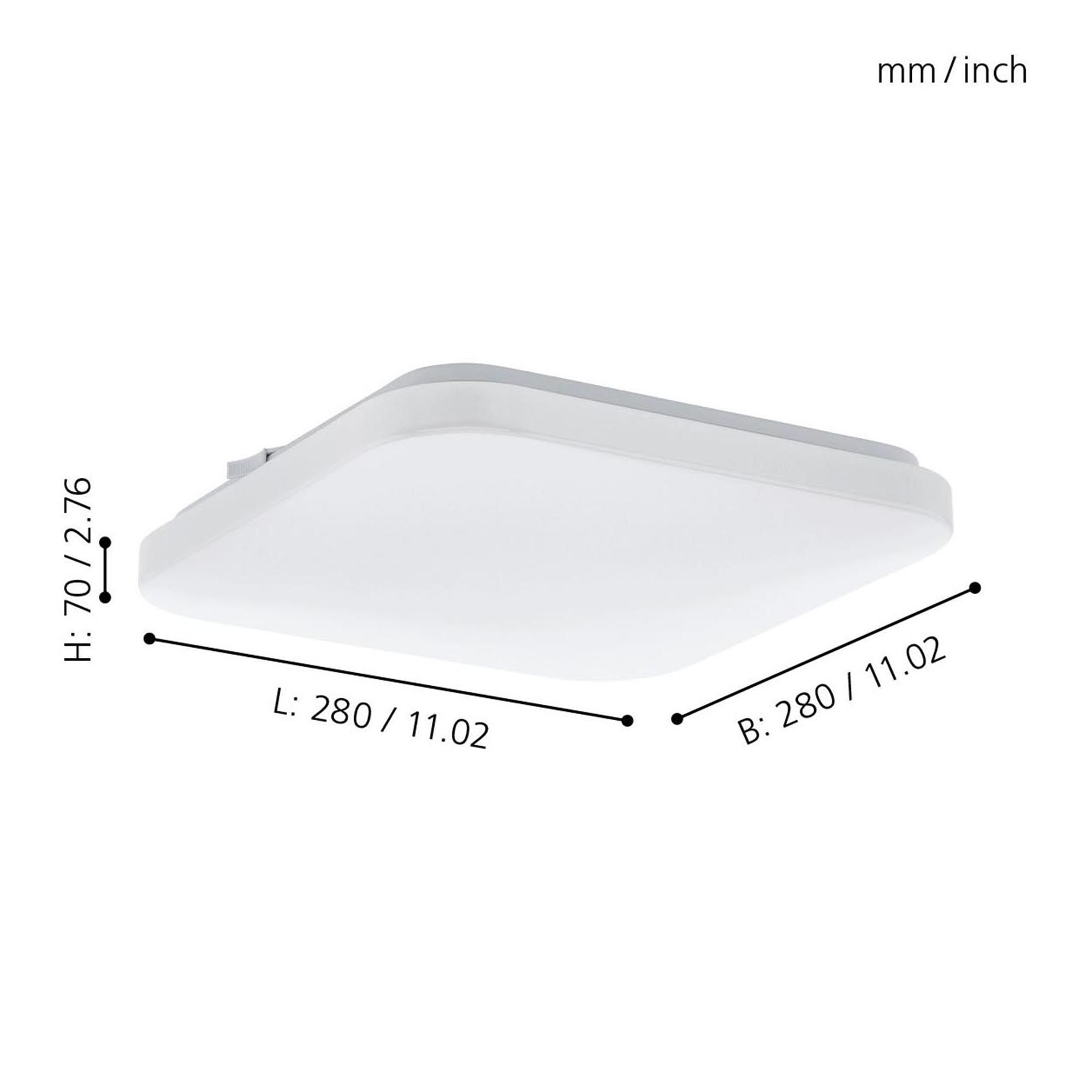 Plafonnier LED FRANIA blanc Ø28,5cm