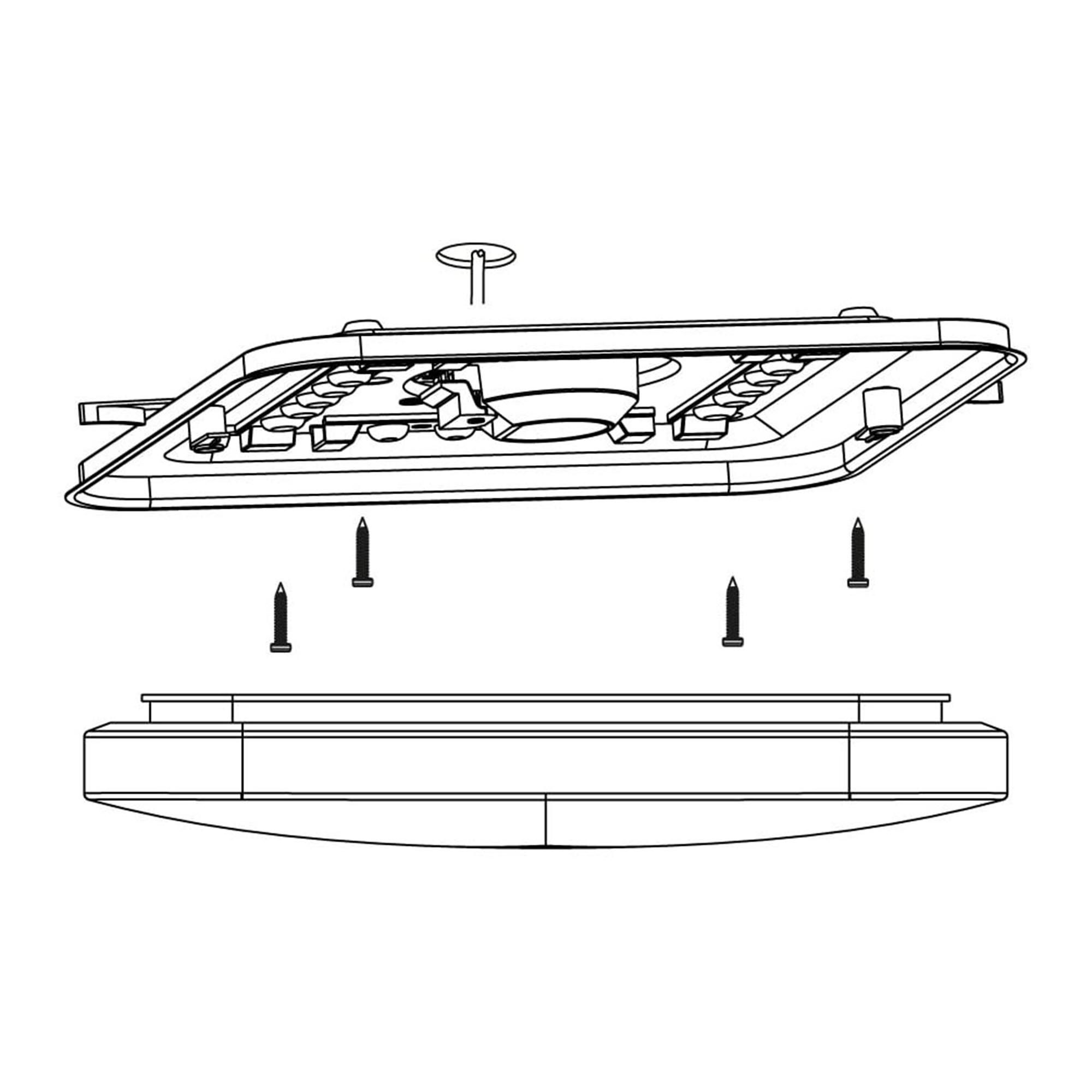 Plafonnier LED FRANIA blanc Ø28,5cm