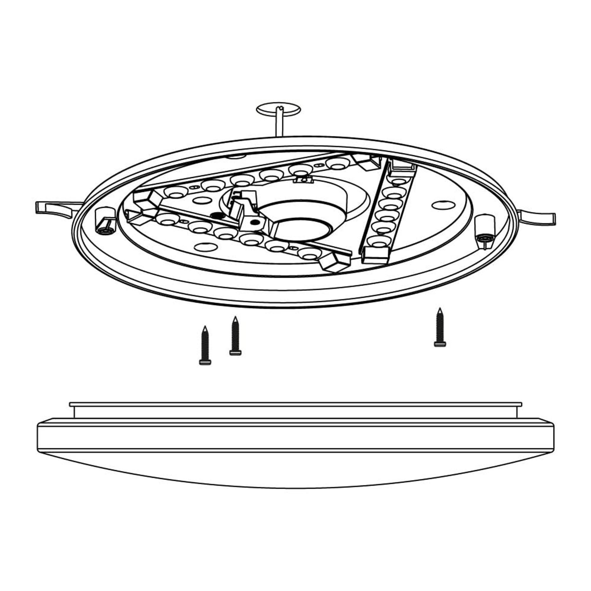 Plafonnier LED FRANIA-S blanc Ø33cm