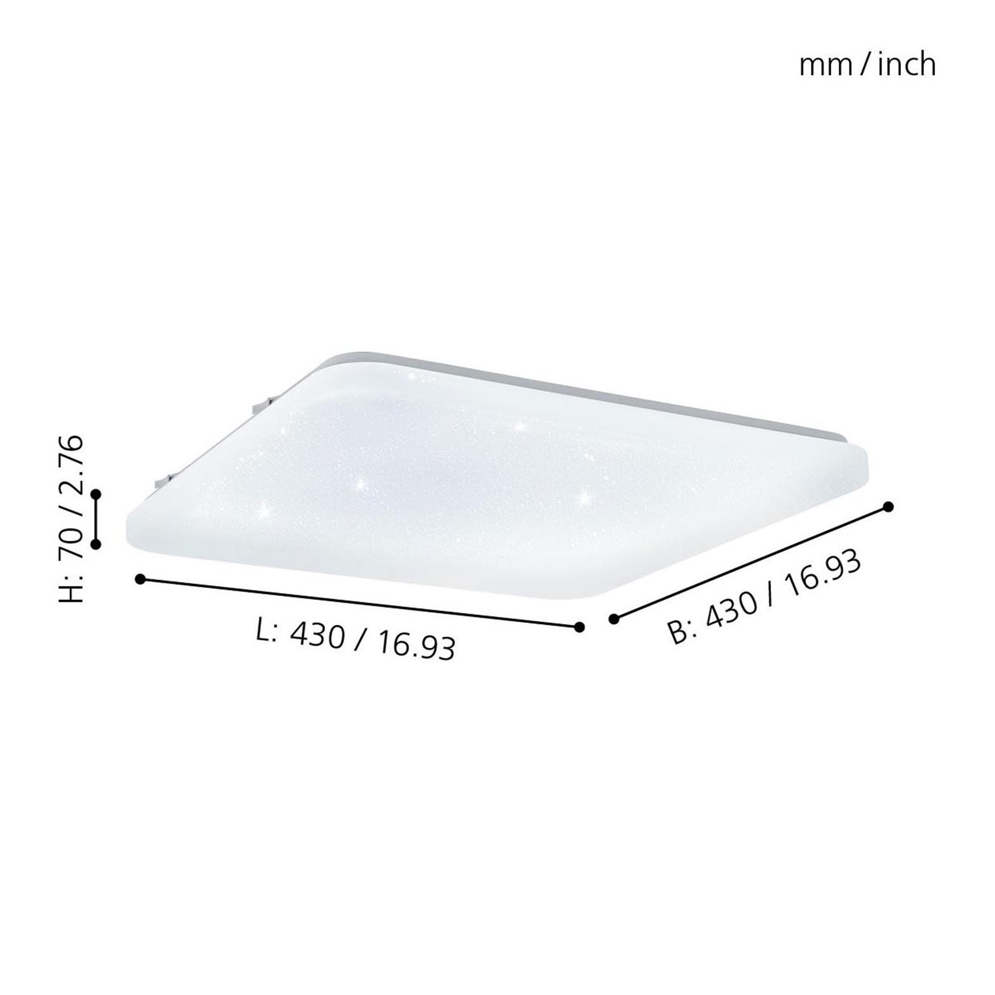 Plafonnier LED FRANIA-S blanc Ø43cm
